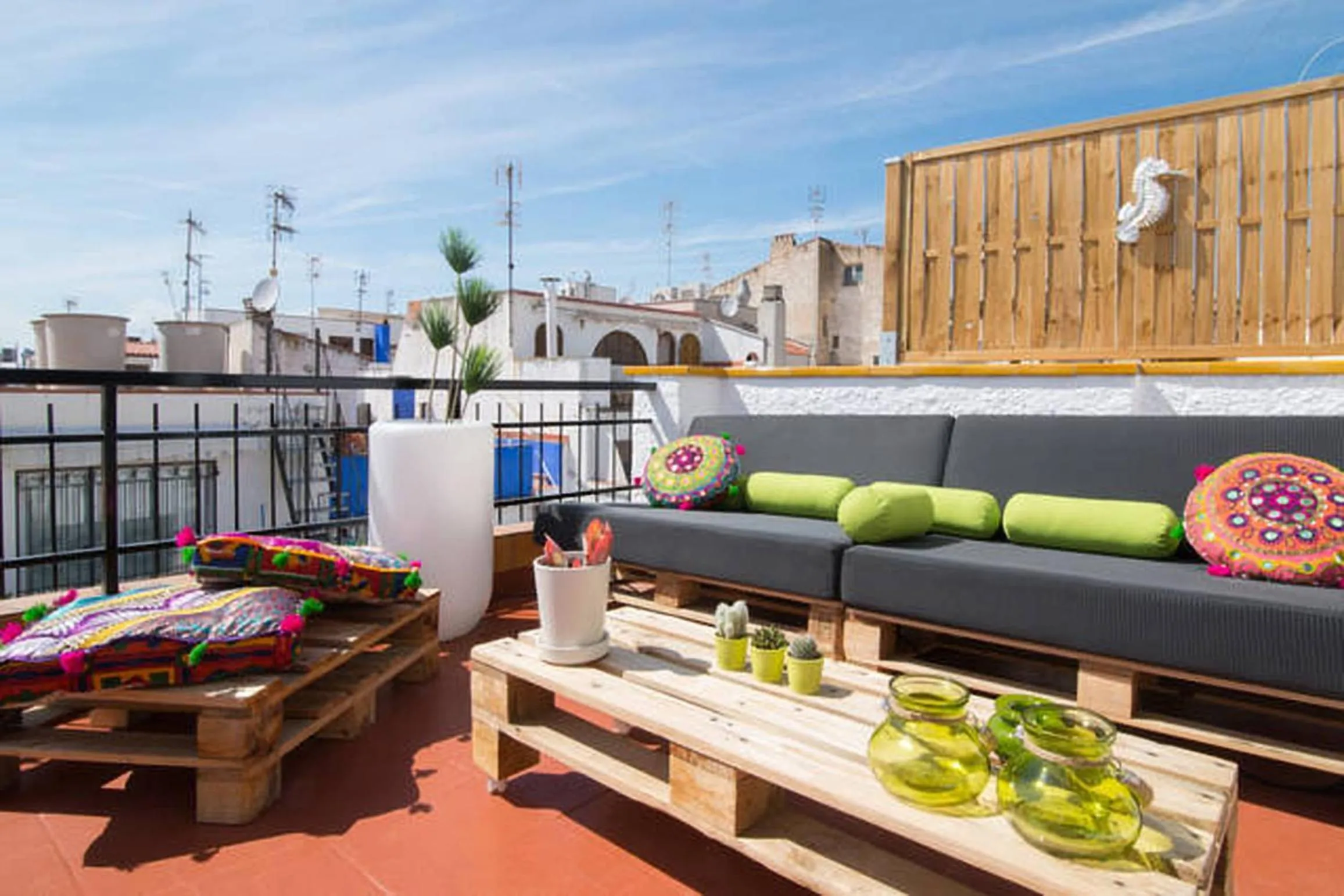 Balcony/Terrace in Unique studio Apartment with amazing terrace Sitges centre beach