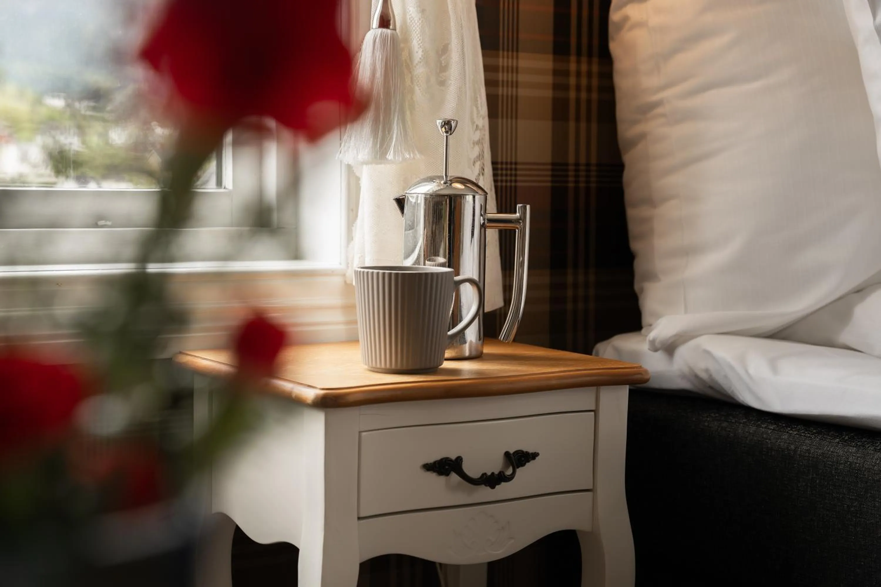 Decorative detail, Bed in Gloppen Hotell - by Classic Norway Hotels