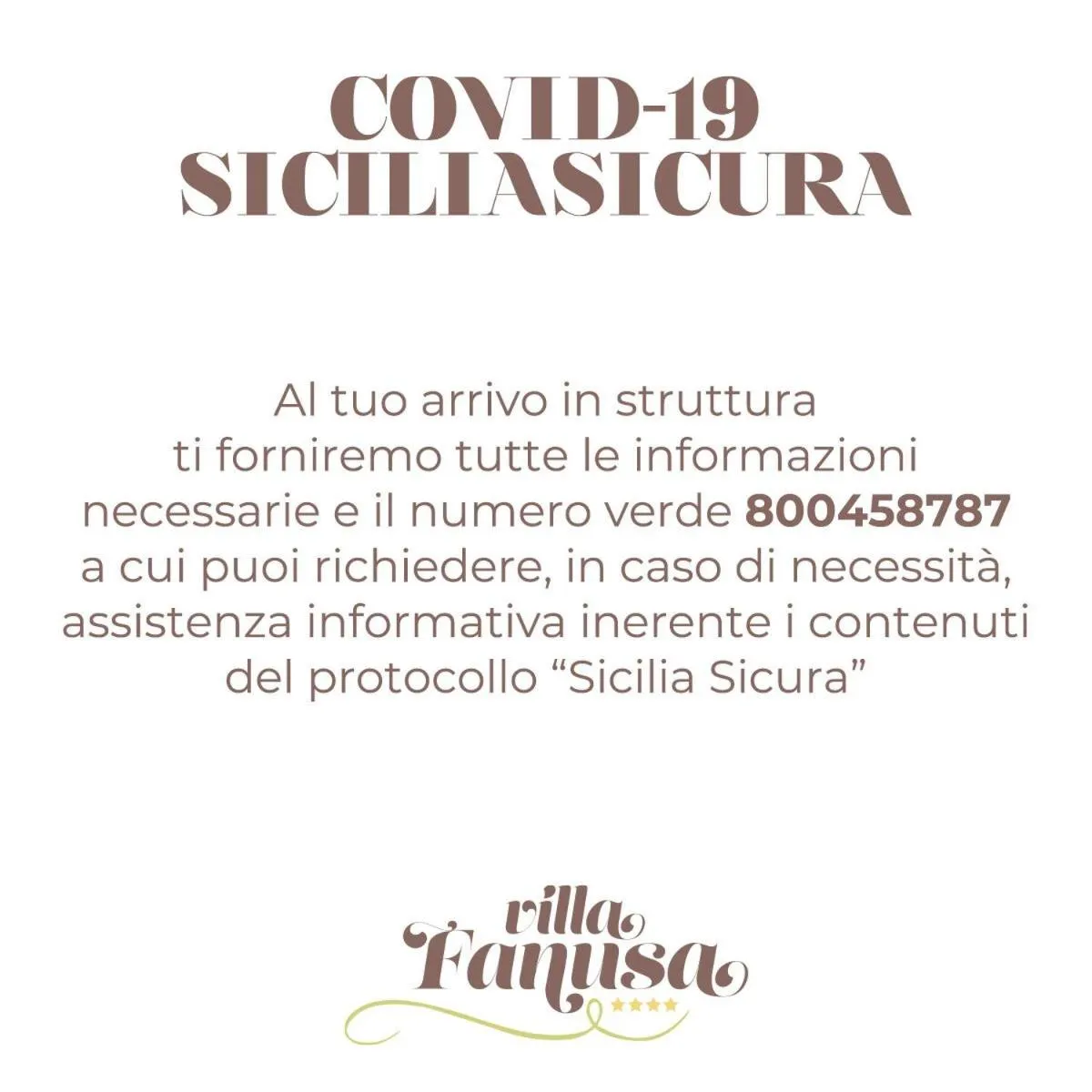 Logo/Certificate/Sign in Hotel Villa Fanusa