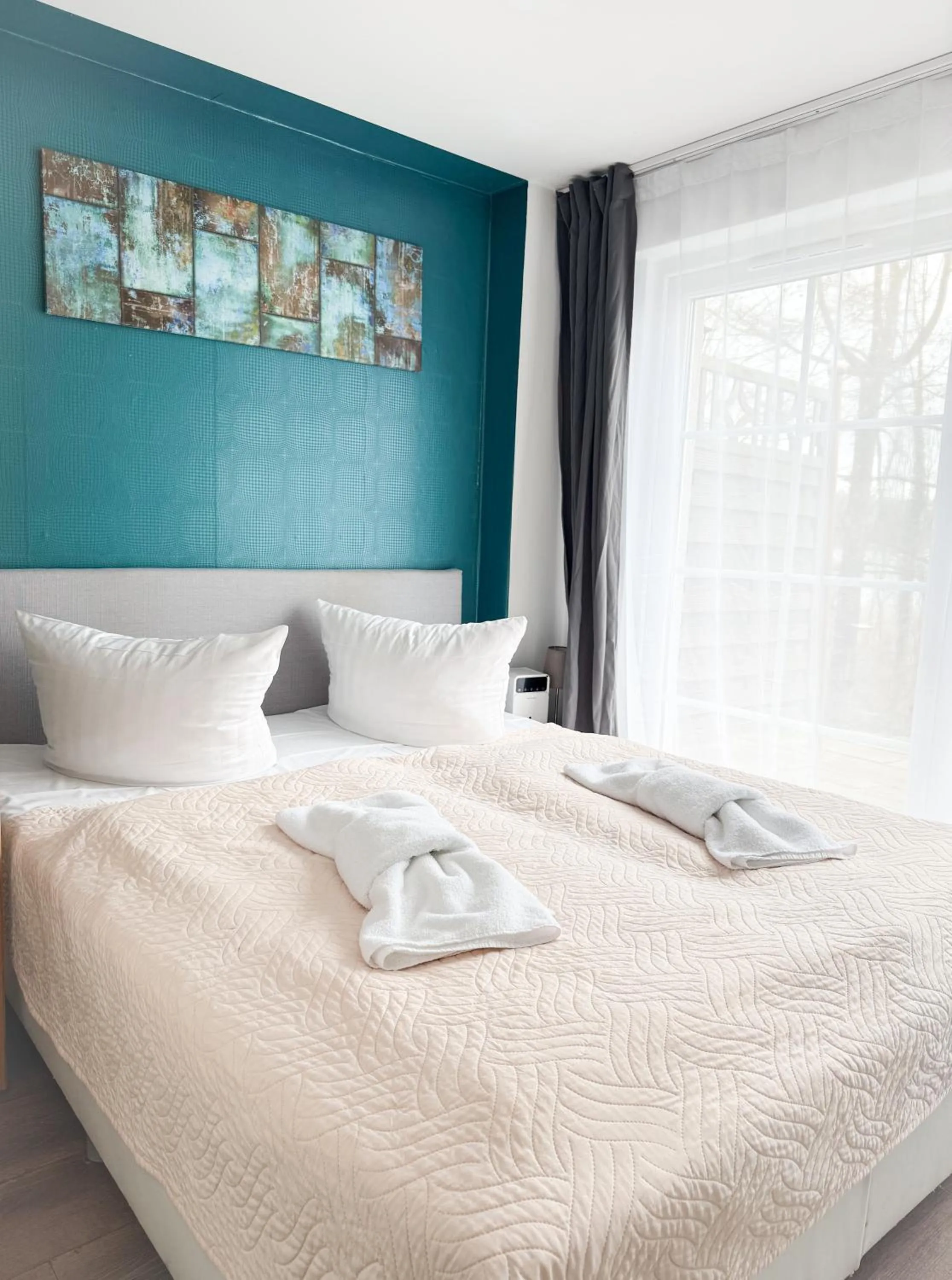 Bed in Strandhotel Vier Jahreszeiten Buckow