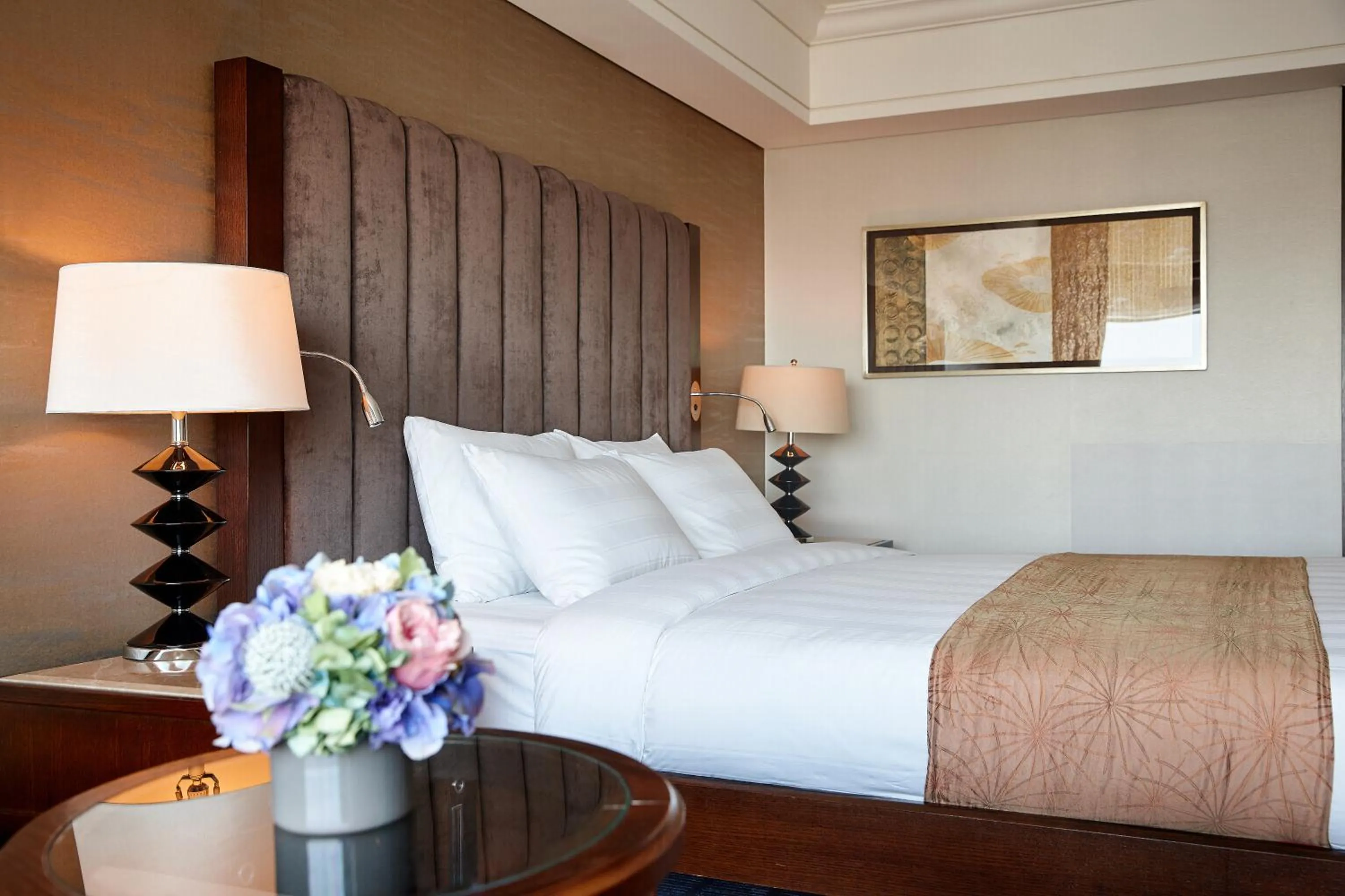 Bed in Lotte Hotel Busan