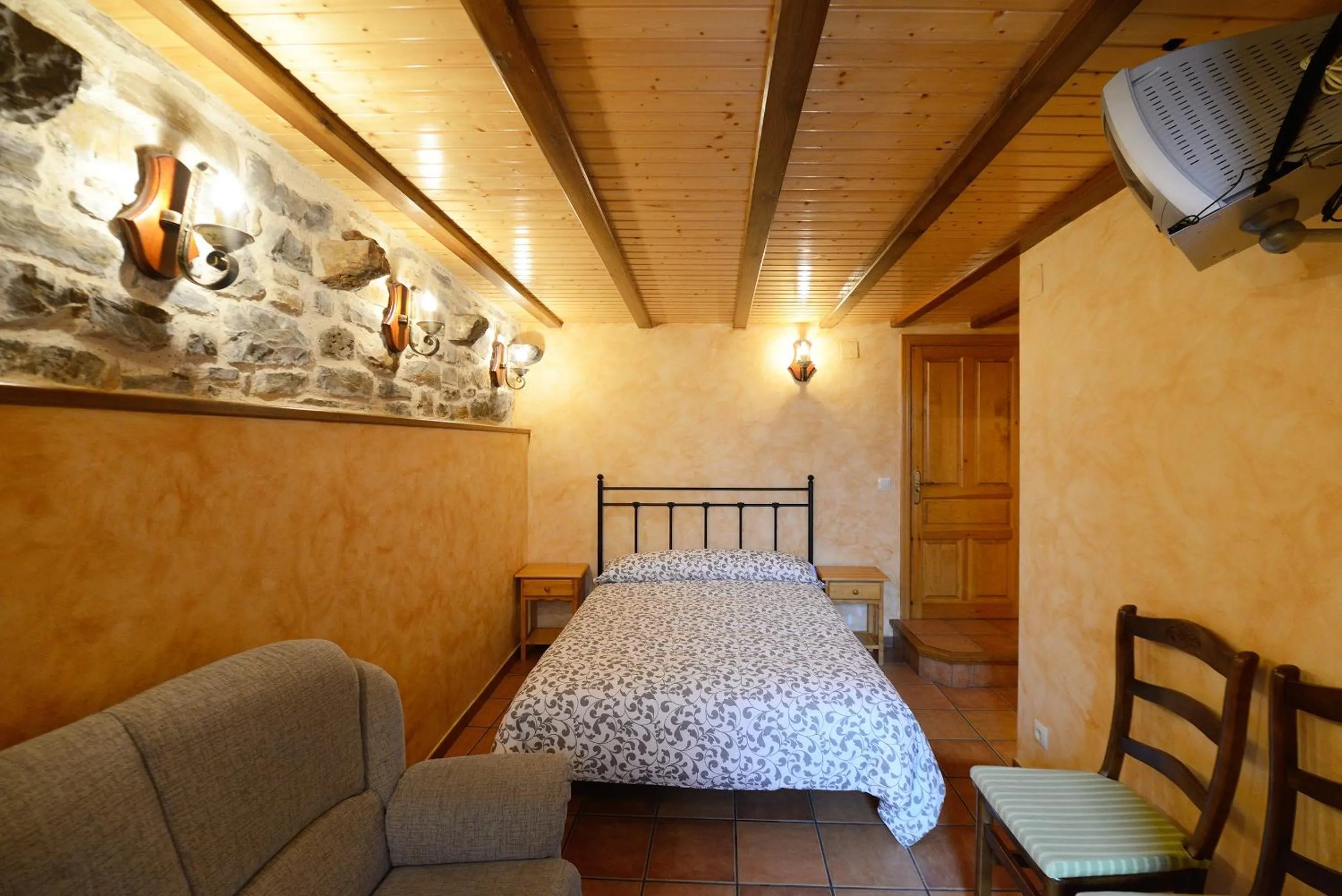 Bed in Habitación El Mirador Casa Cajal
