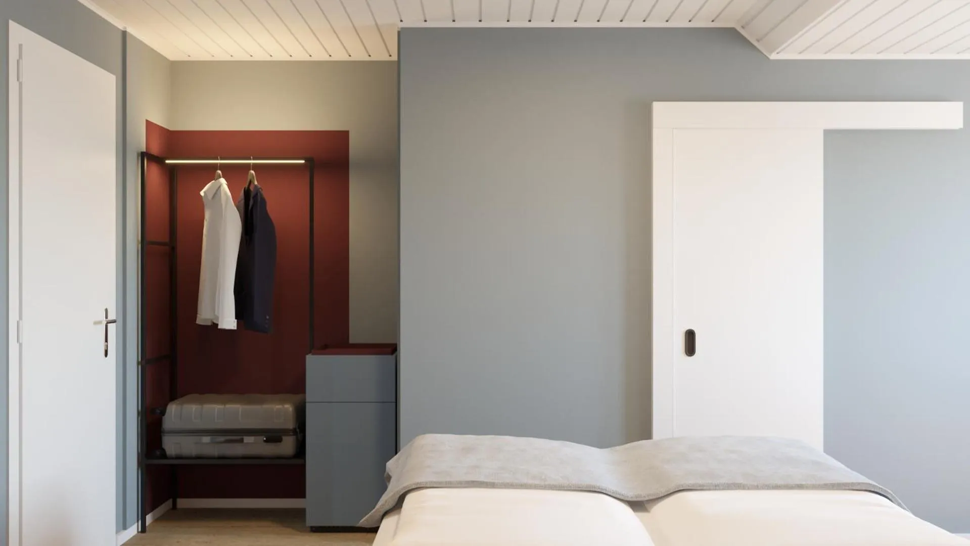 Bedroom, Bed in Châtonneyre Hotel & Restaurant