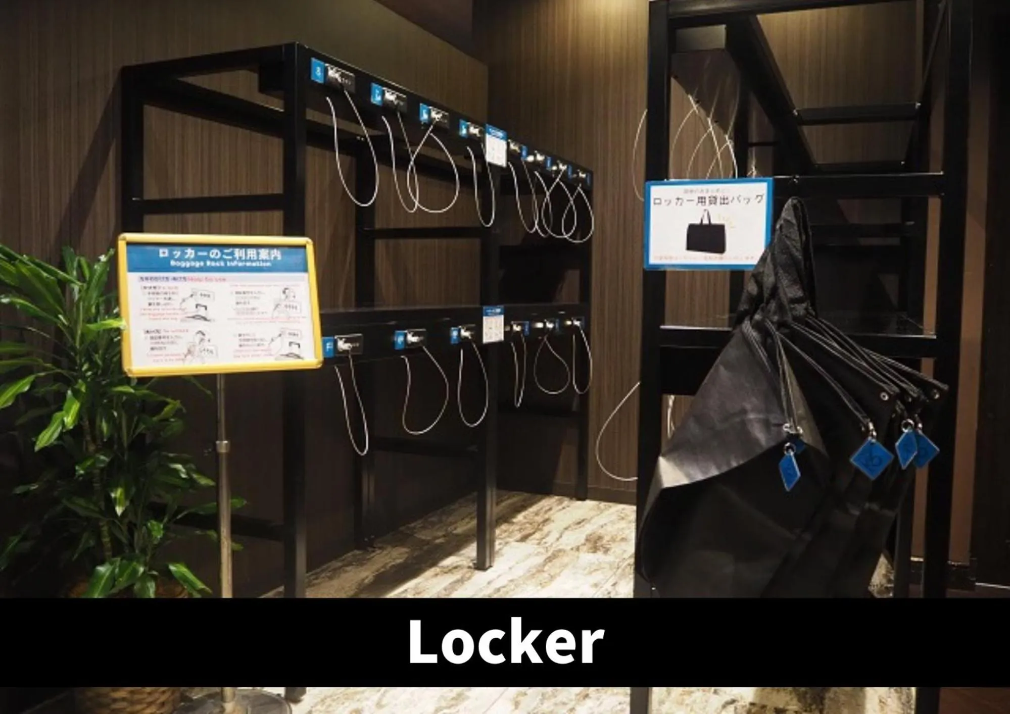 locker in Hotel K6 Osaka Namba Dotonbori Near Shinsaibashi - Family Kids Concept