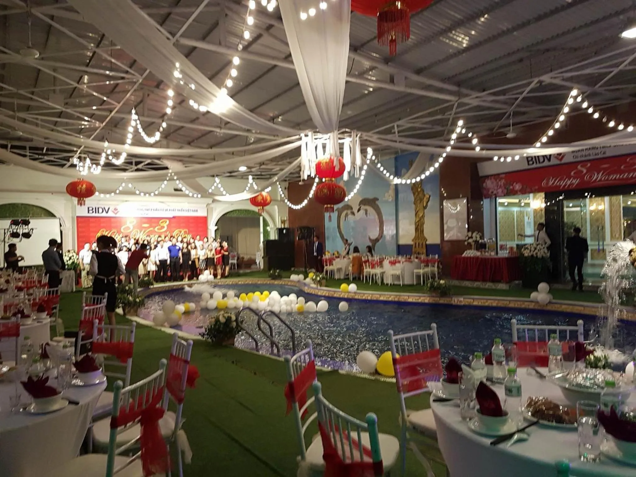 Pool view in Lao Cai Royal Hotel