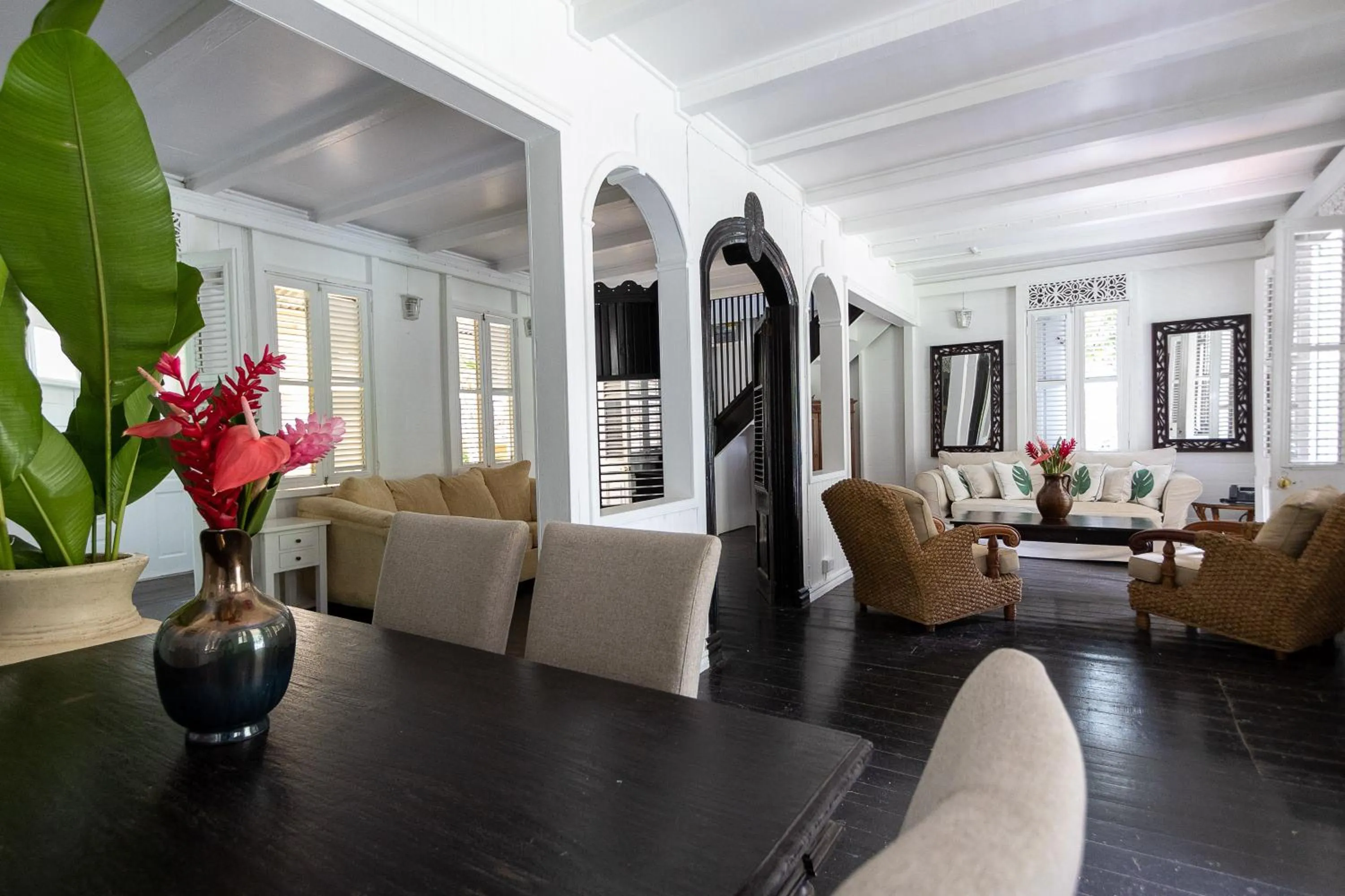 Seating area in Fond Doux Eco Resort