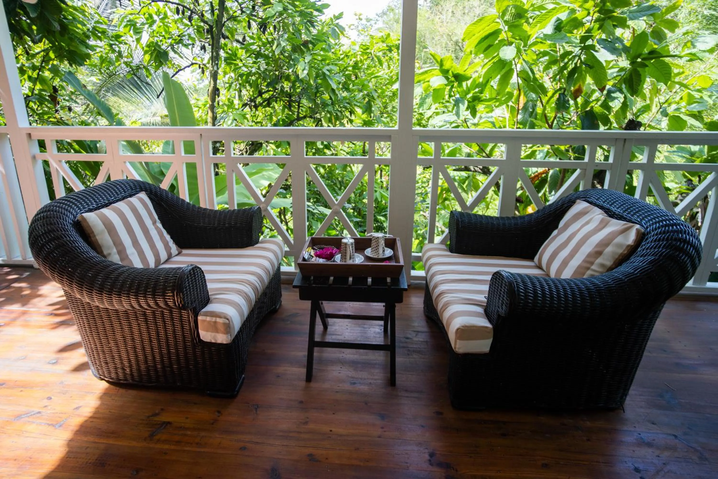 Seating area in Fond Doux Eco Resort