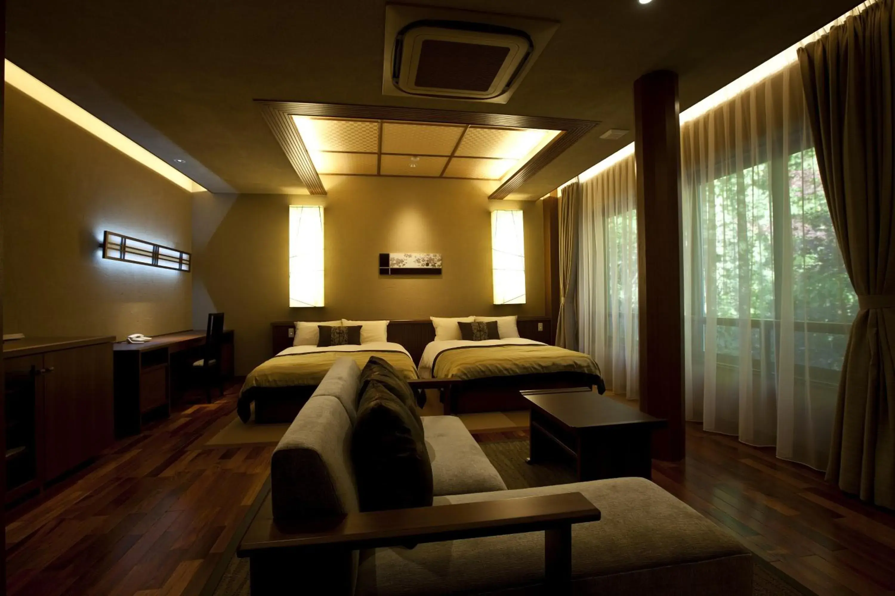 Premium Western-style Room with Semi Open-air Bath, Kaiseki Dinner and Japanese Breakfast in TAKITEI Riverside Onsen ーA Hidden Ryokan in Kanazawaー Premium Western-style Room with Semi Open-air Bath, Kaiseki Dinner and Japanese Breakfast in TAKITEI Riverside Onsen ーA Hidden Ryokan in Kanazawaー