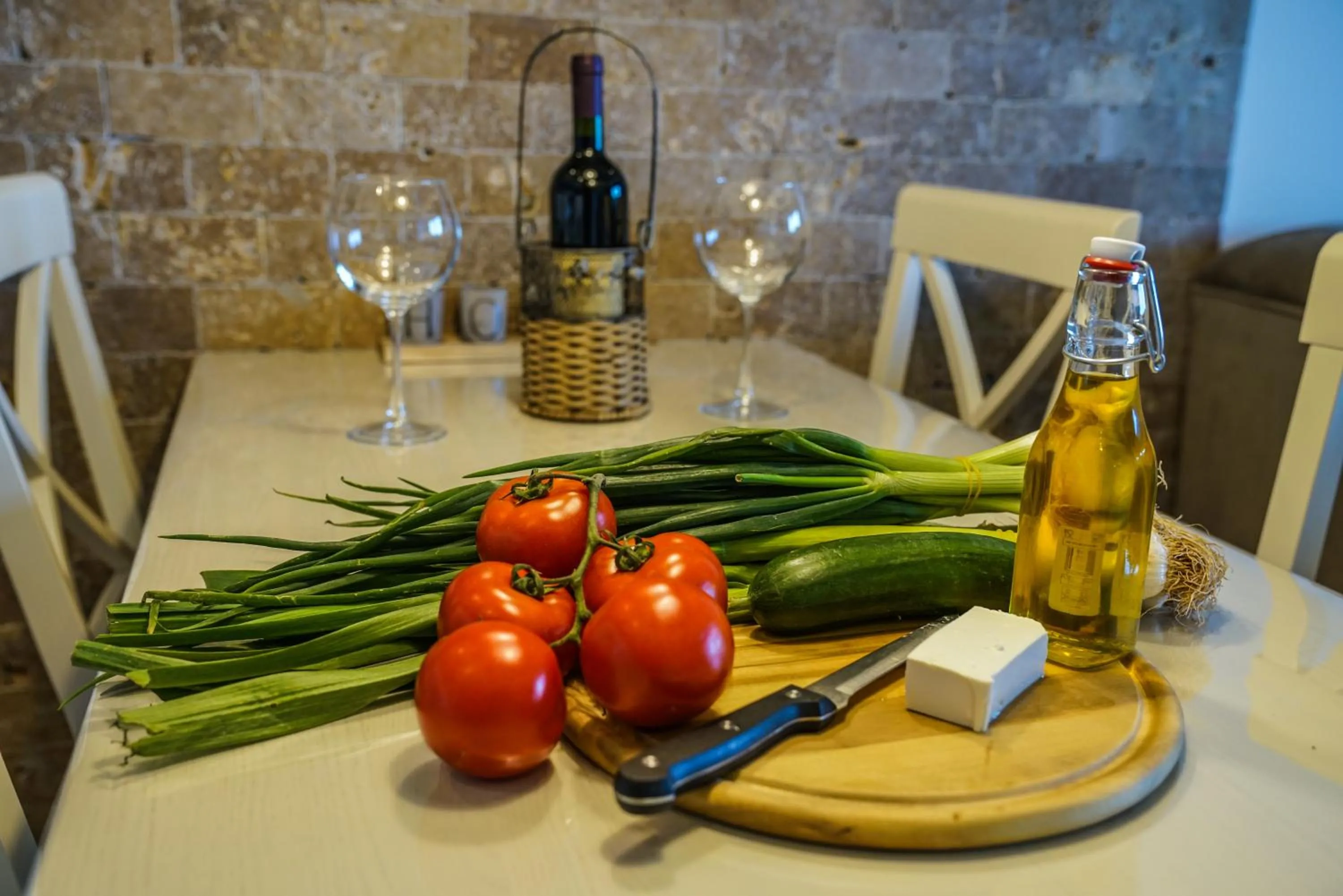 Kitchen or kitchenette in Apartments Bazar
