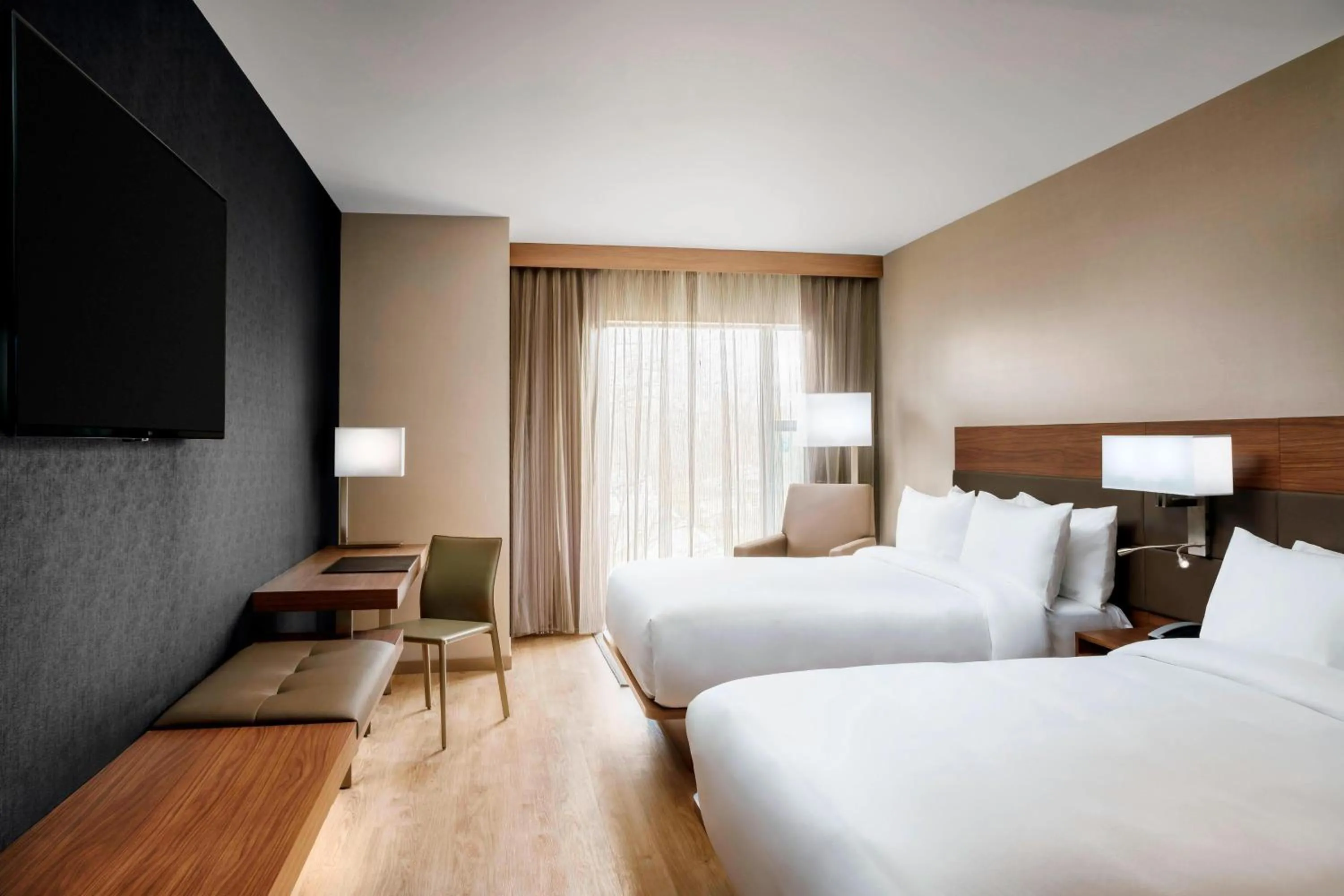 Photo of the whole room, Bed in AC Hotel by Marriott Chapel Hill Downtown