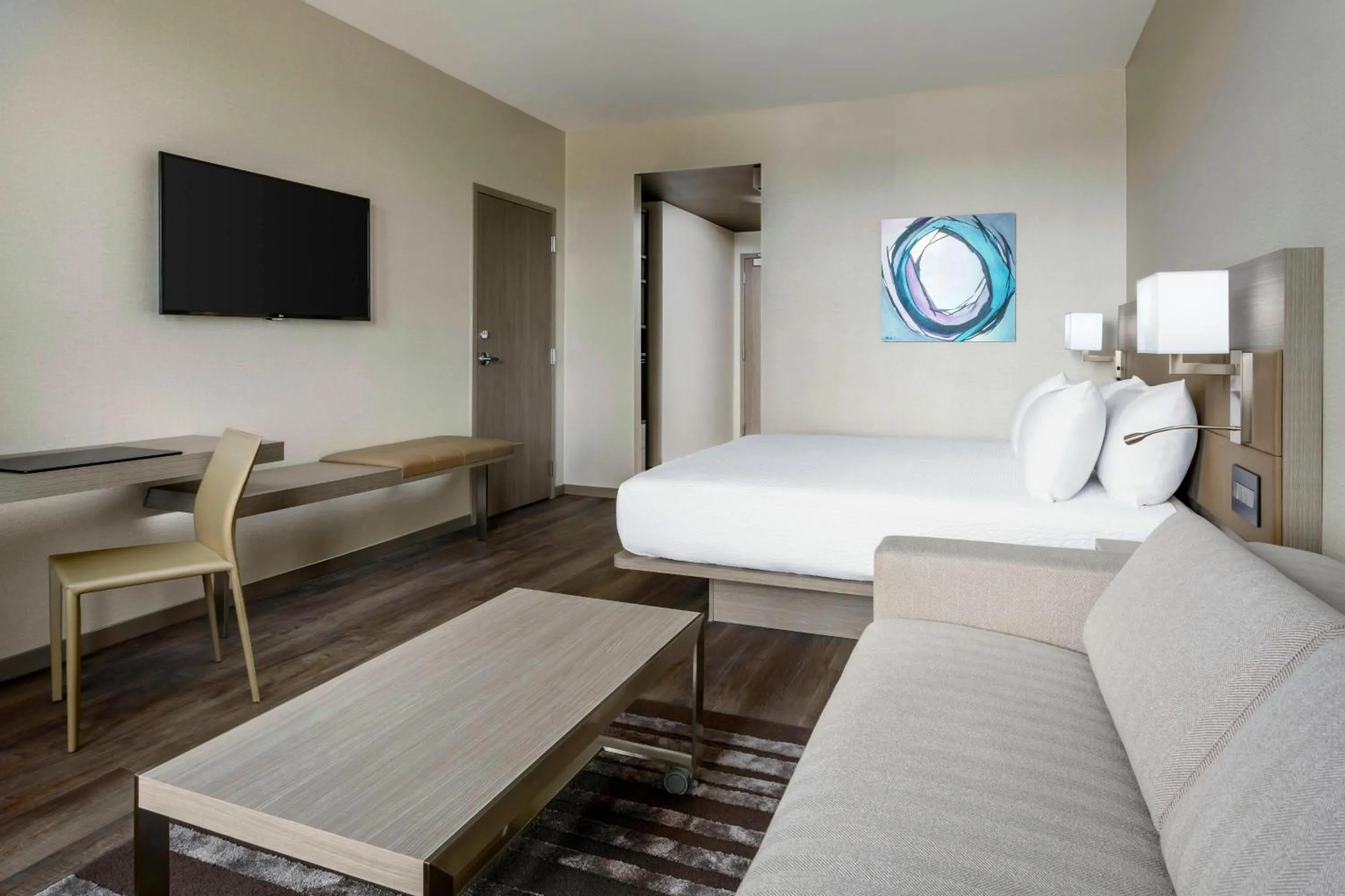 Photo of the whole room, Bed in AC Hotel by Marriott Spartanburg