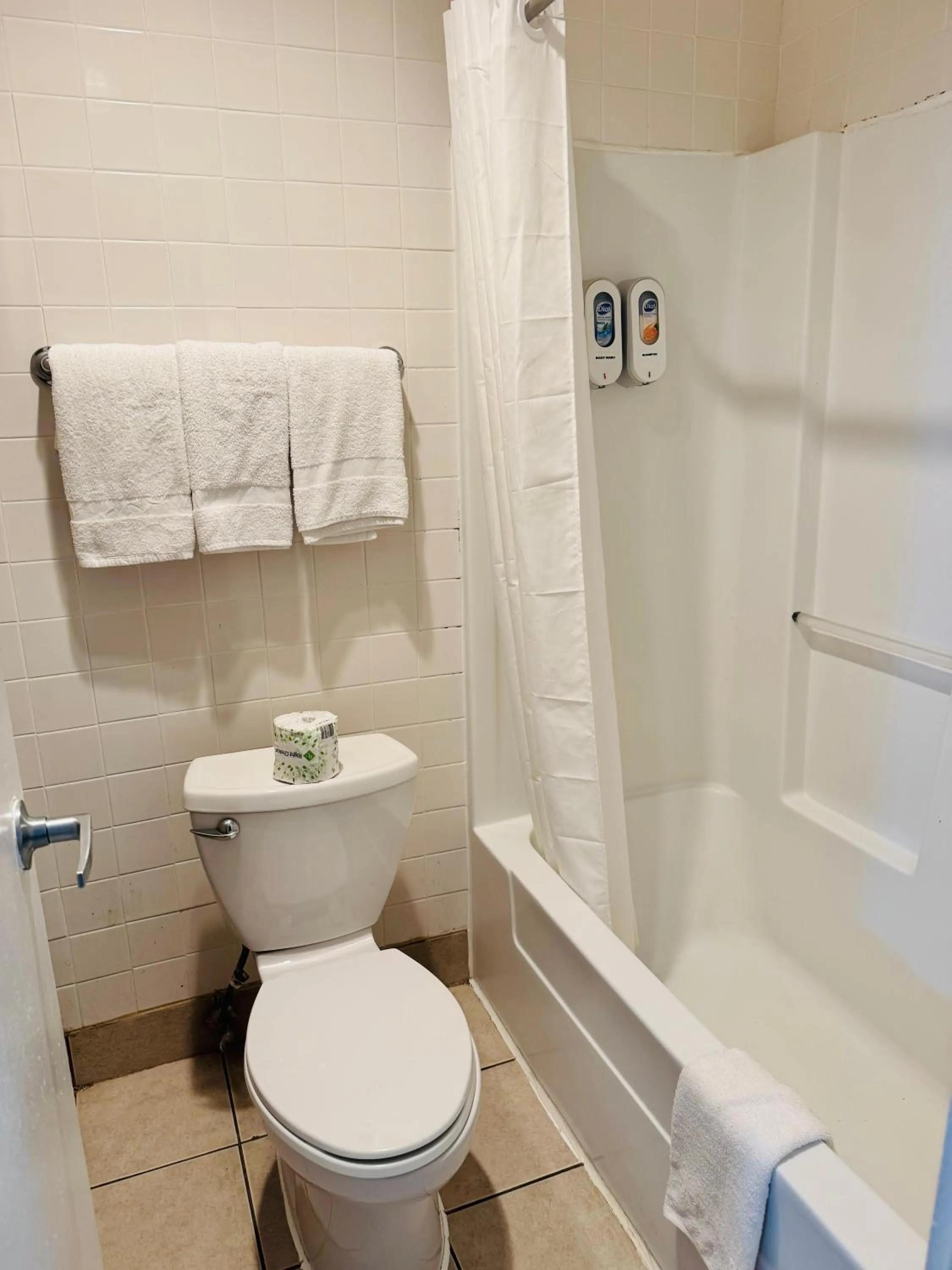 Shower in Red Carpet Inn Norwalk