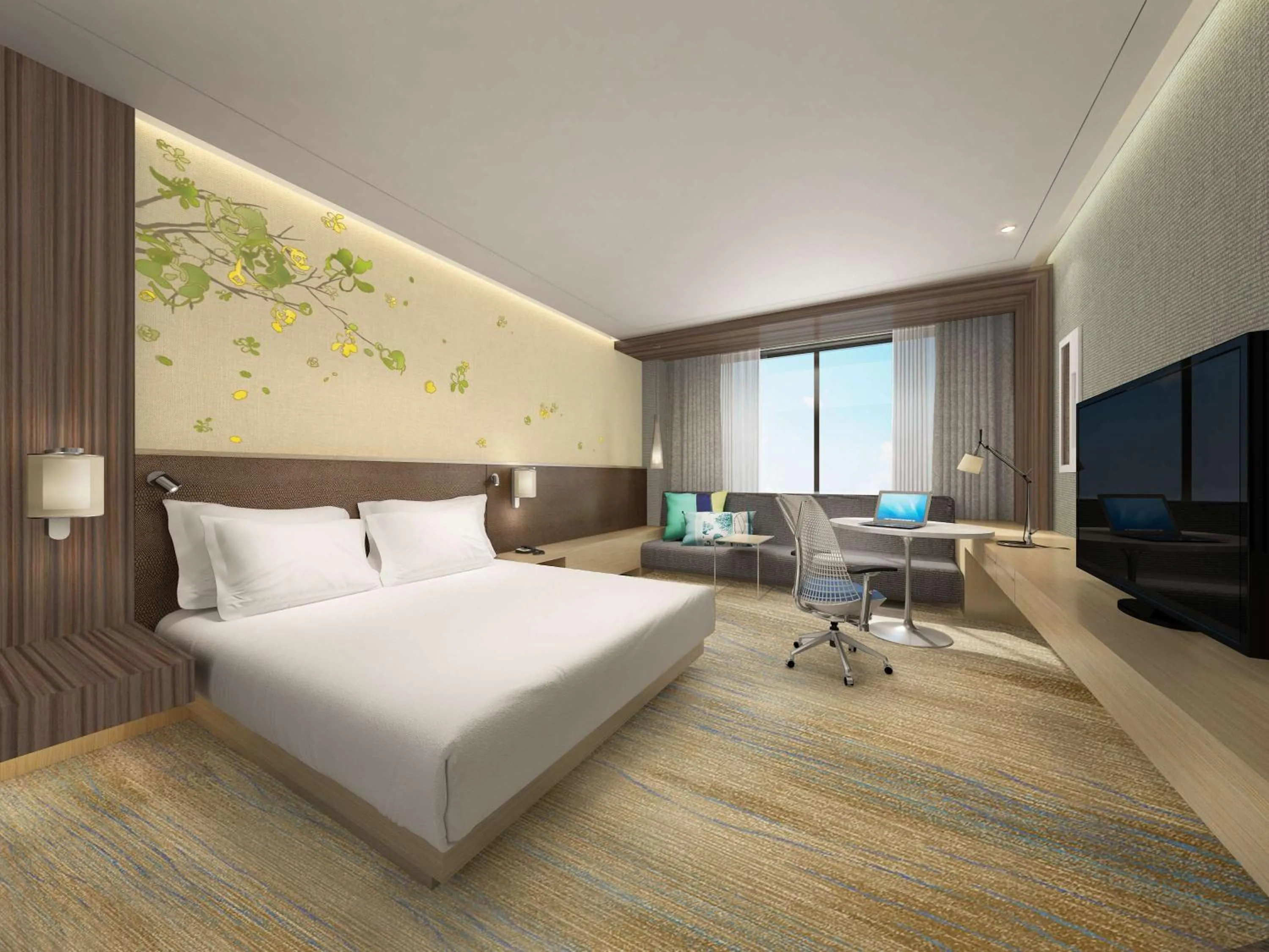 Bedroom, Bed in Hilton Garden Inn Shiyan