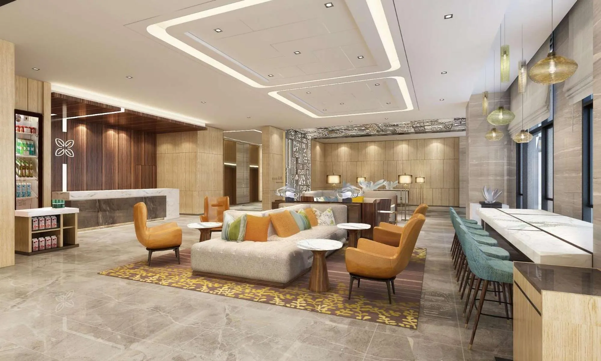 Lobby or reception in Hilton Garden Inn Shiyan