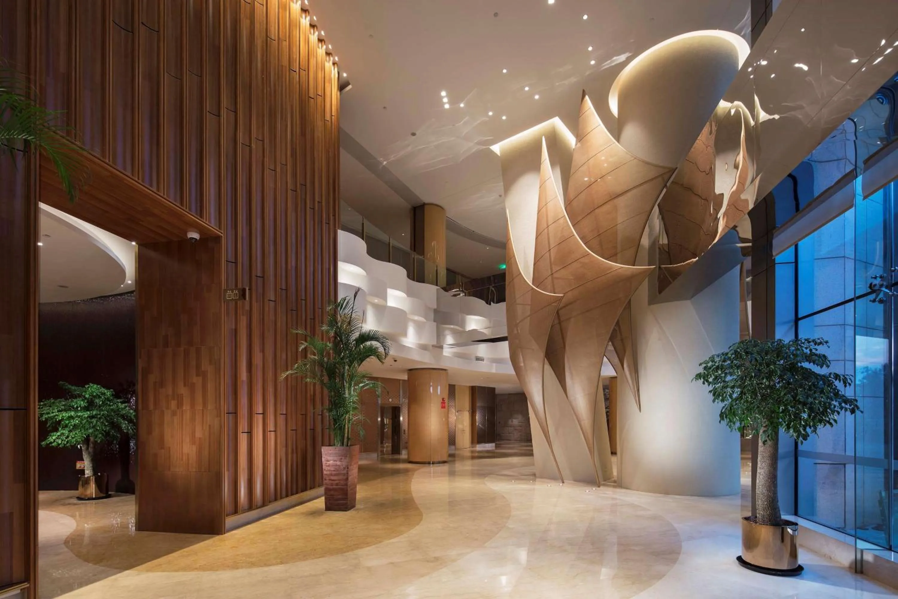 Lobby or reception in Hilton Yantai