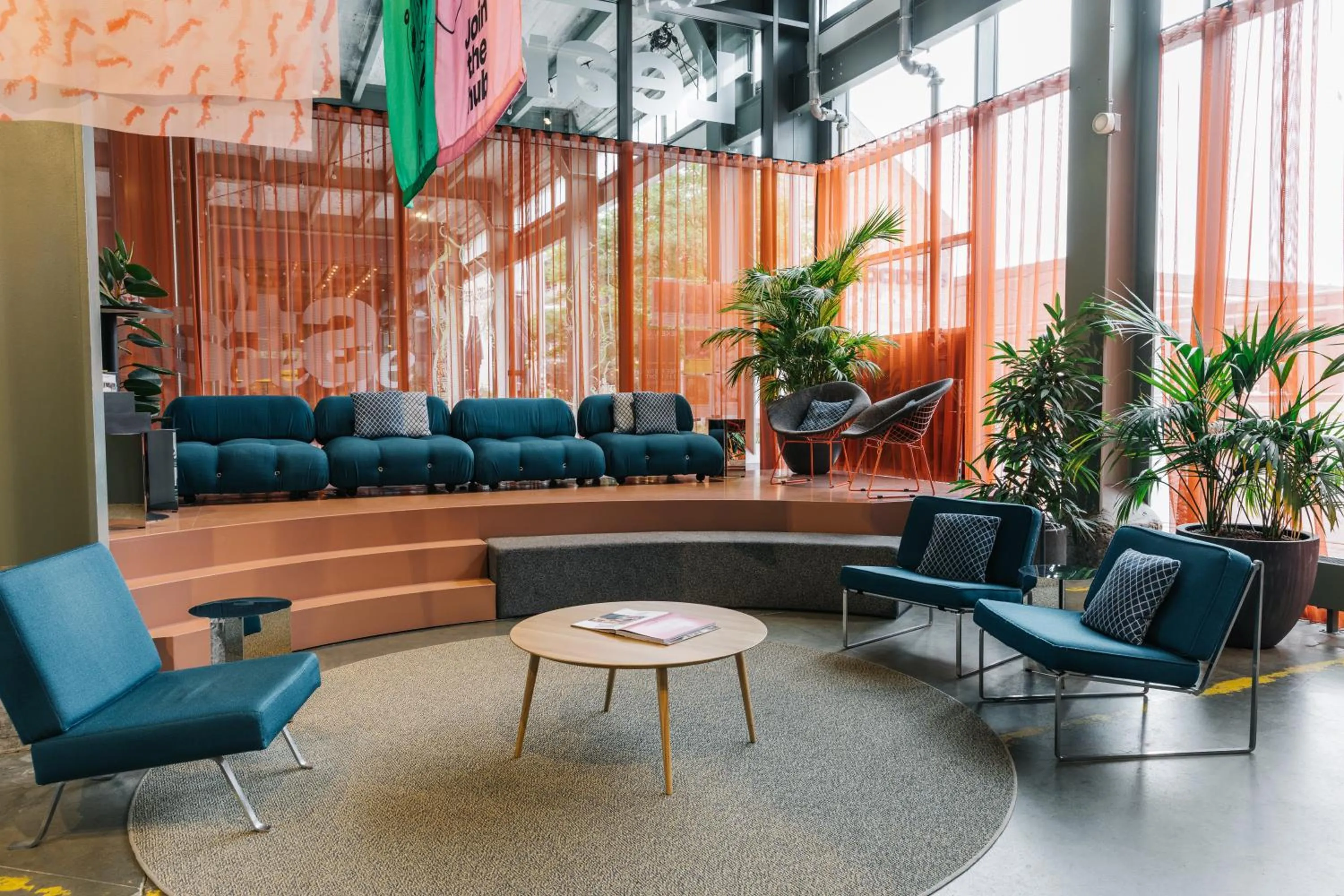 Seating area in The Social Hub Maastricht