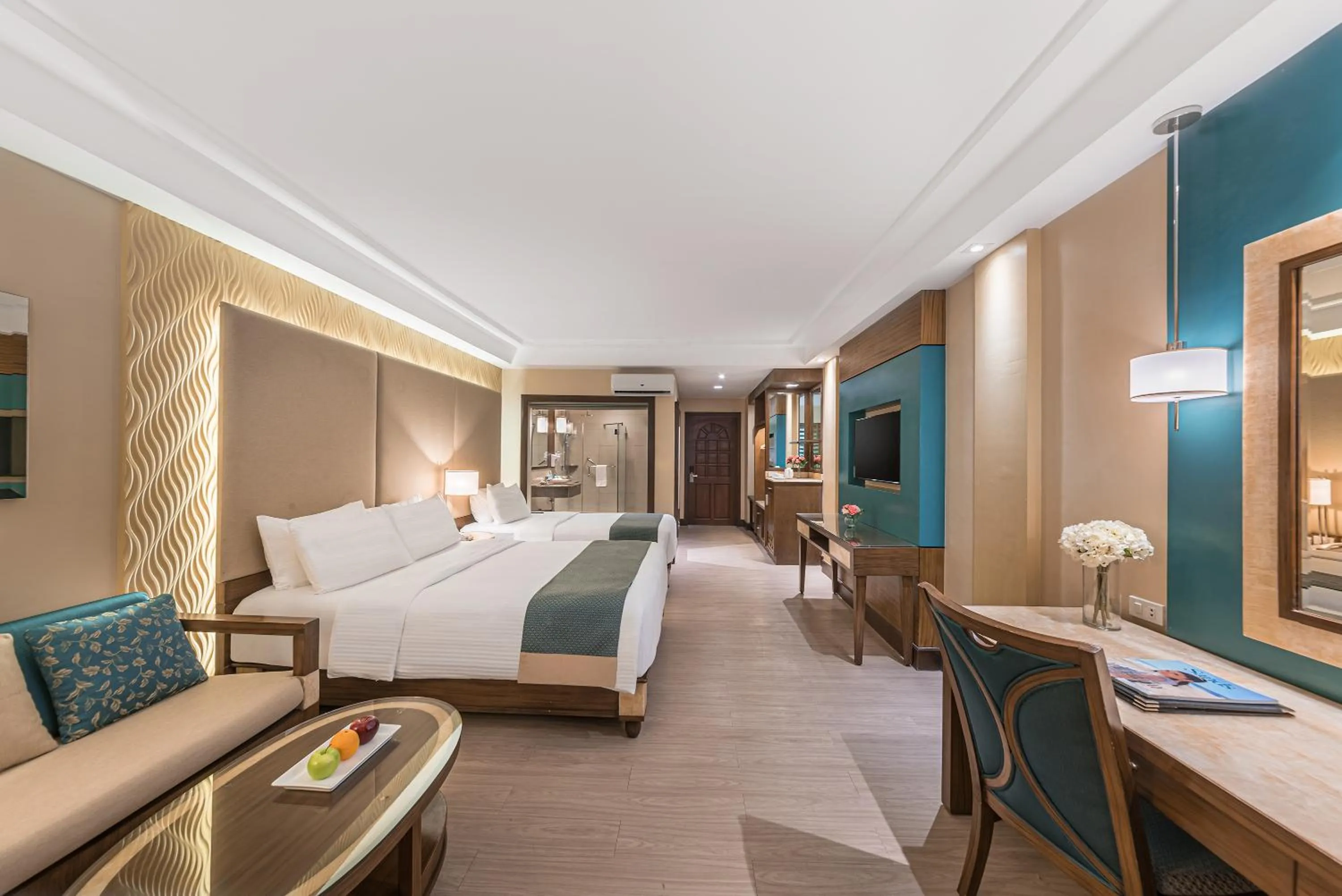 Bed in Henann Garden Resort