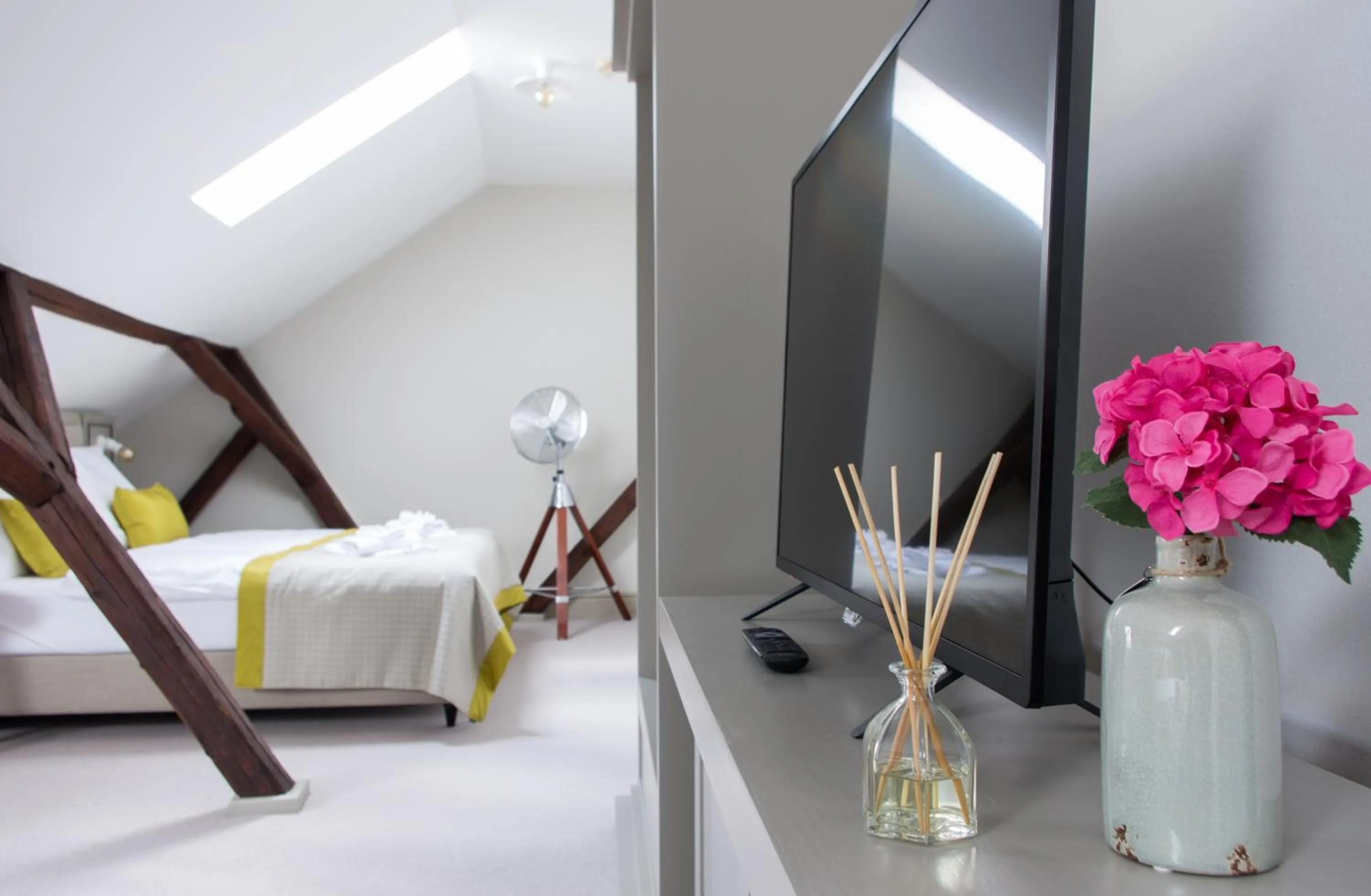 Living room, Bed in Hotel Kocour