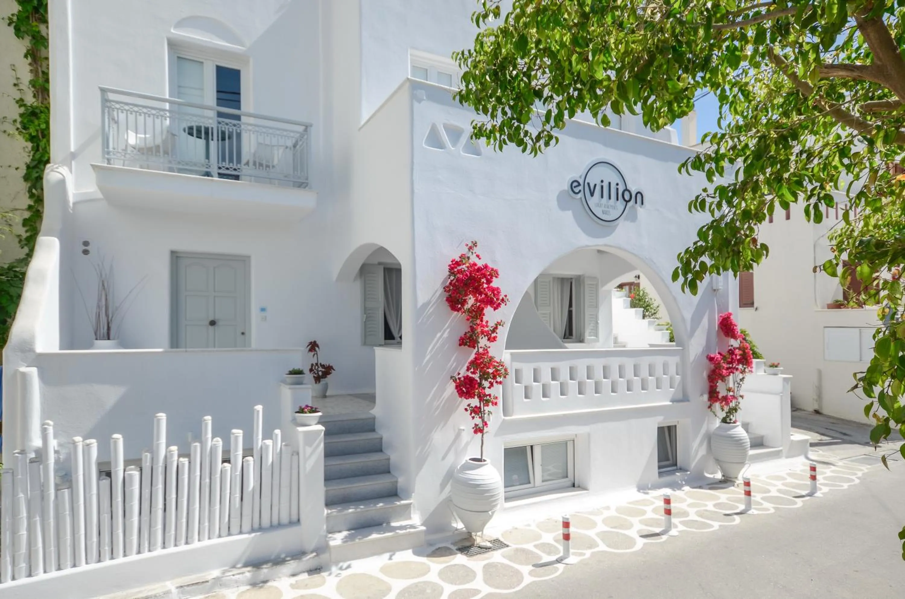 Facade/entrance in Naxos Evilion Luxury Apartments & Suites