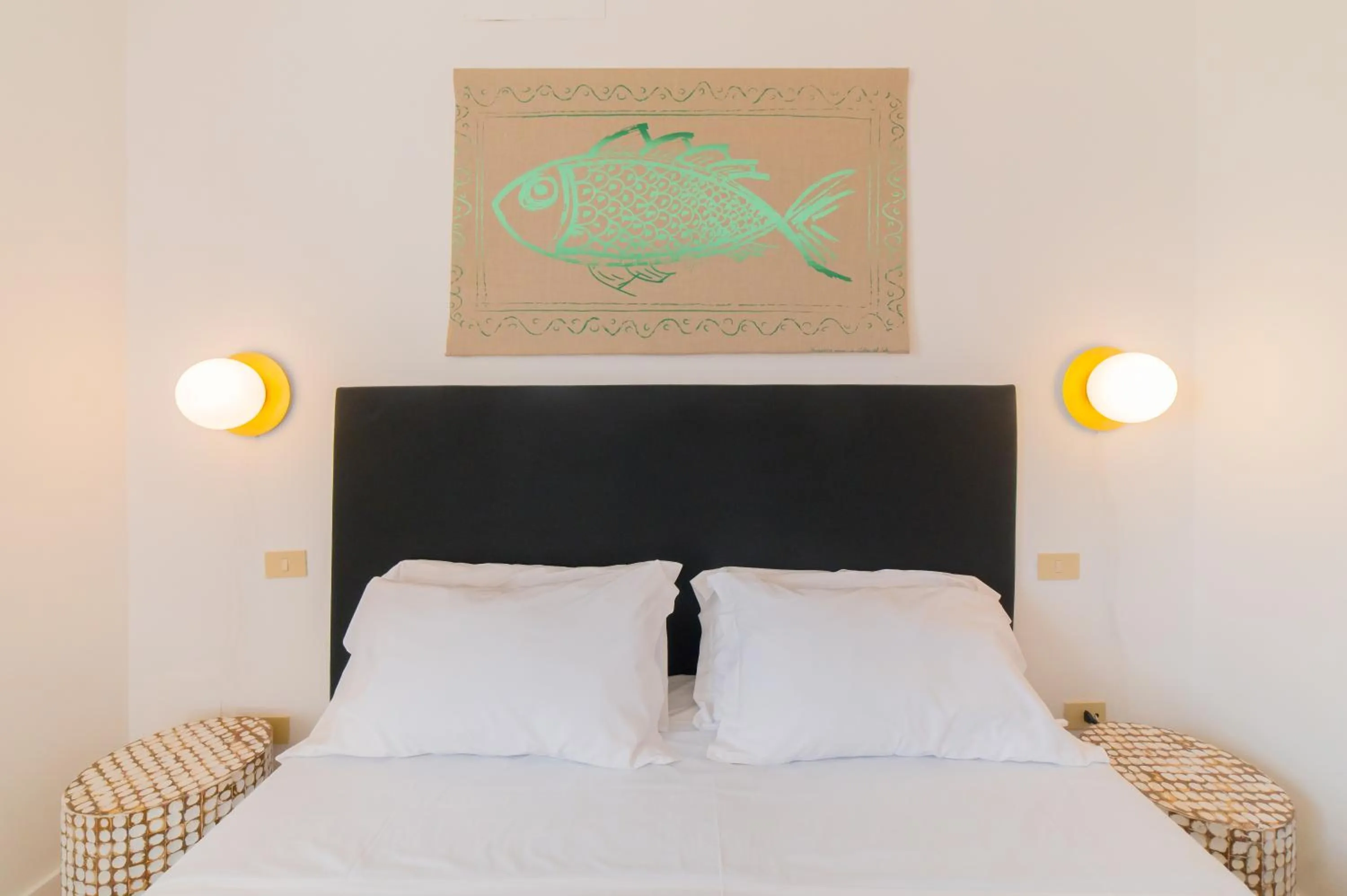 Bed in Hotel Villino Gallodoro