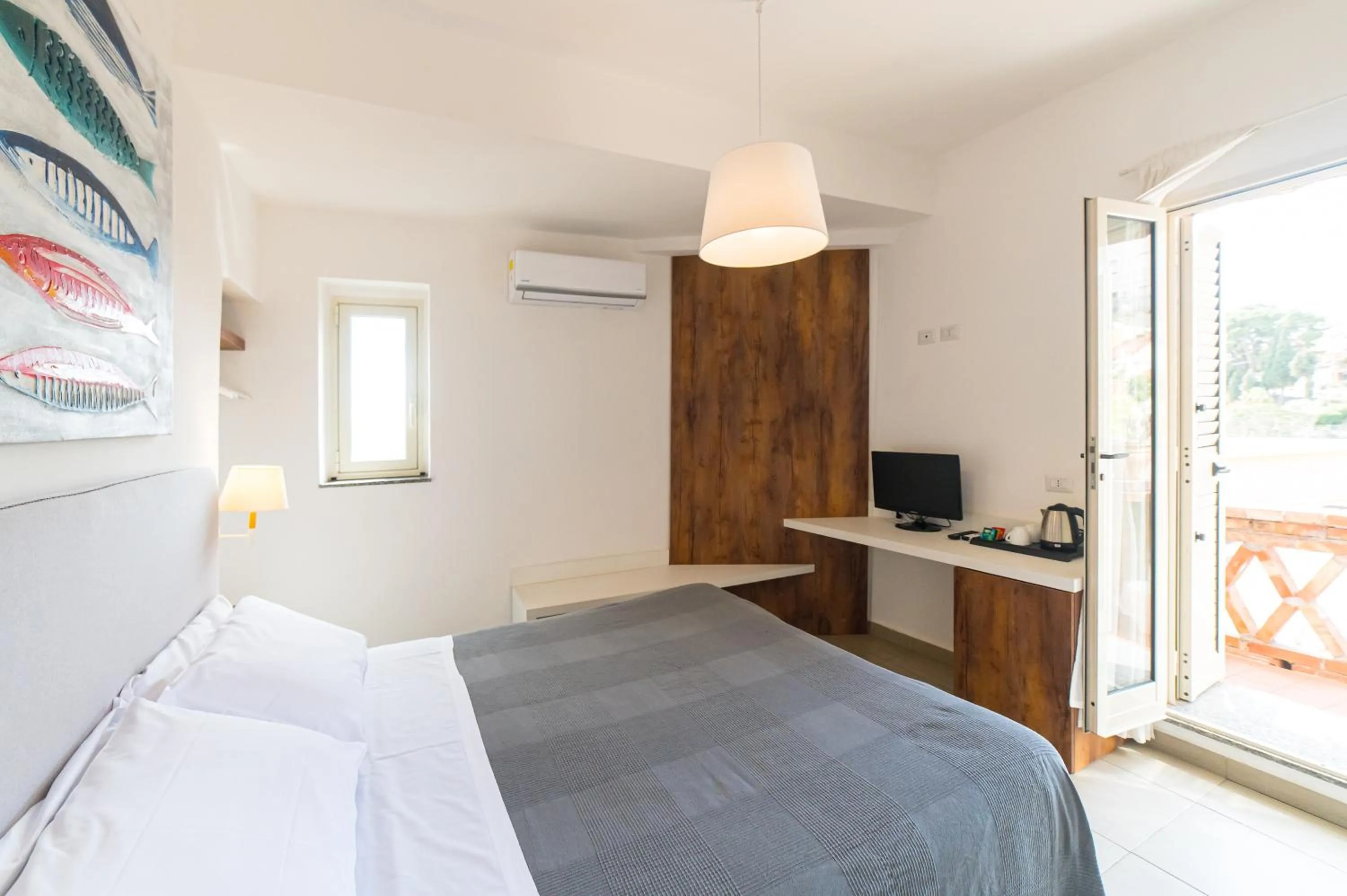 Bed in Hotel Villino Gallodoro