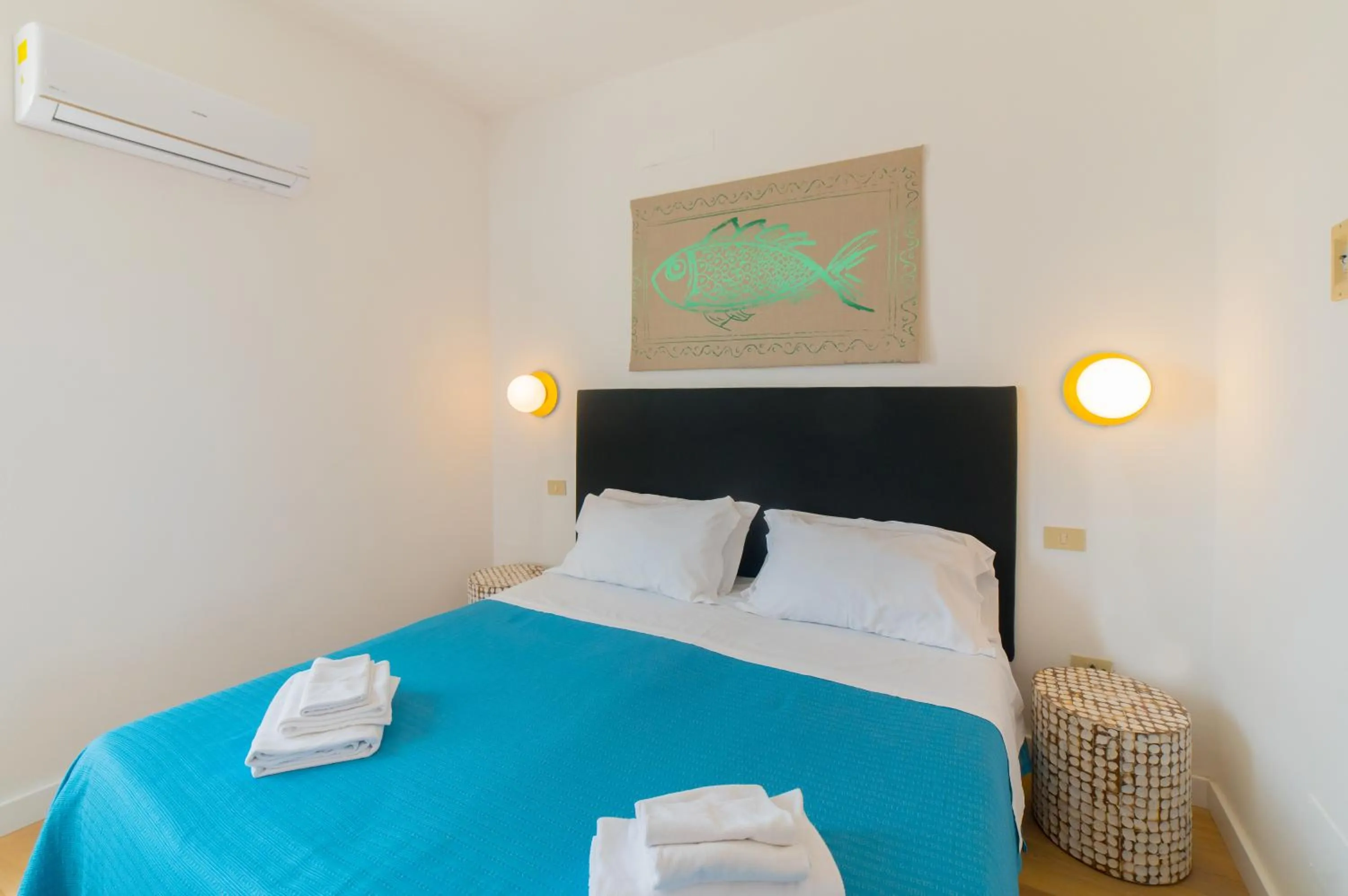 Bed in Hotel Villino Gallodoro