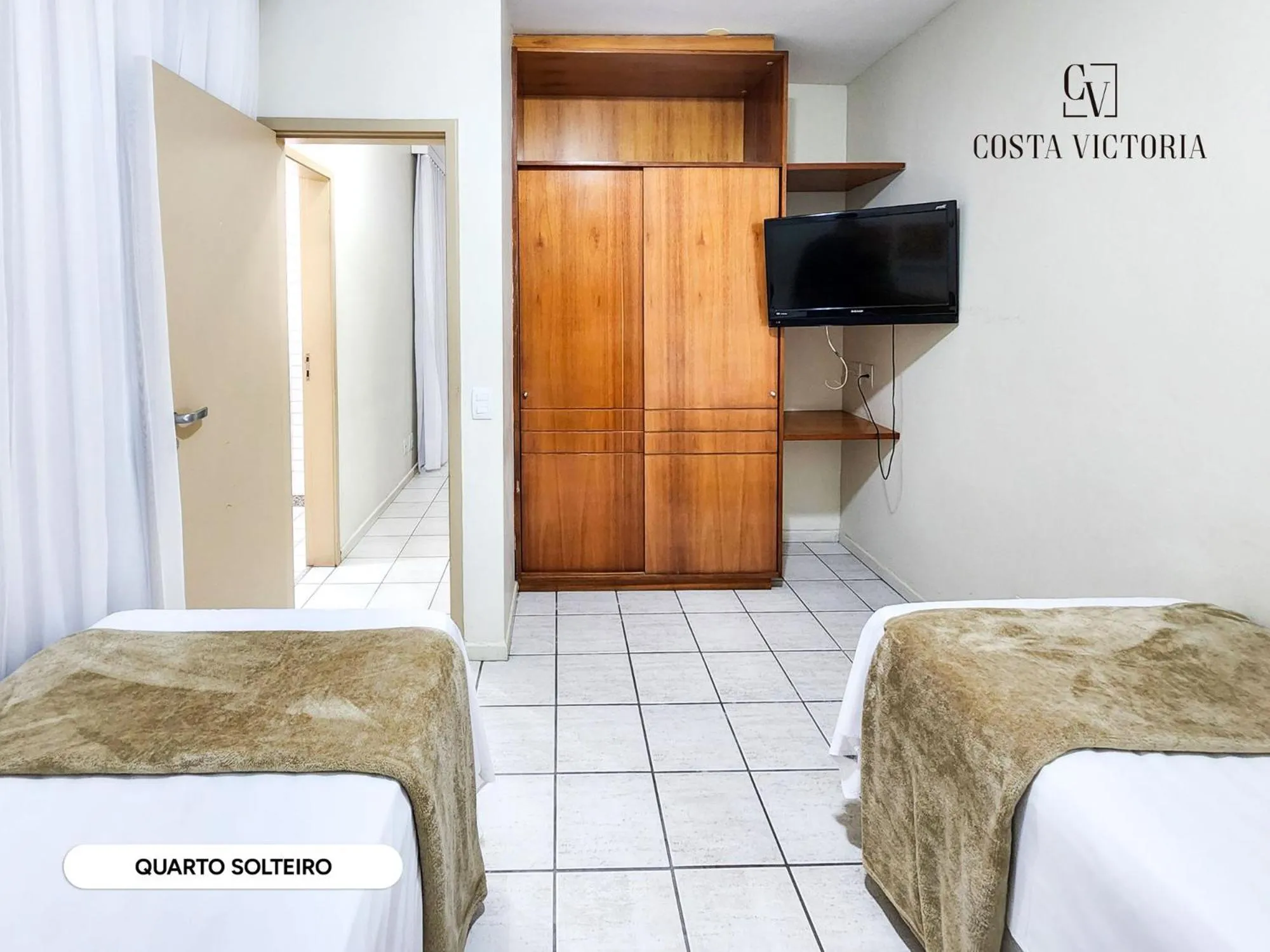 Bed in Hotel Costa Victória