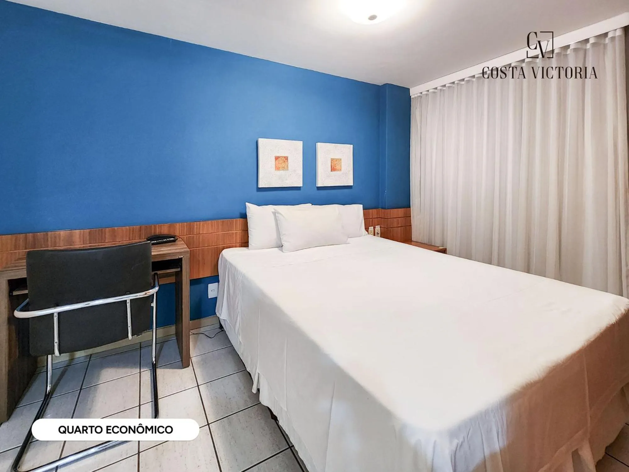 Bed in Hotel Costa Victória
