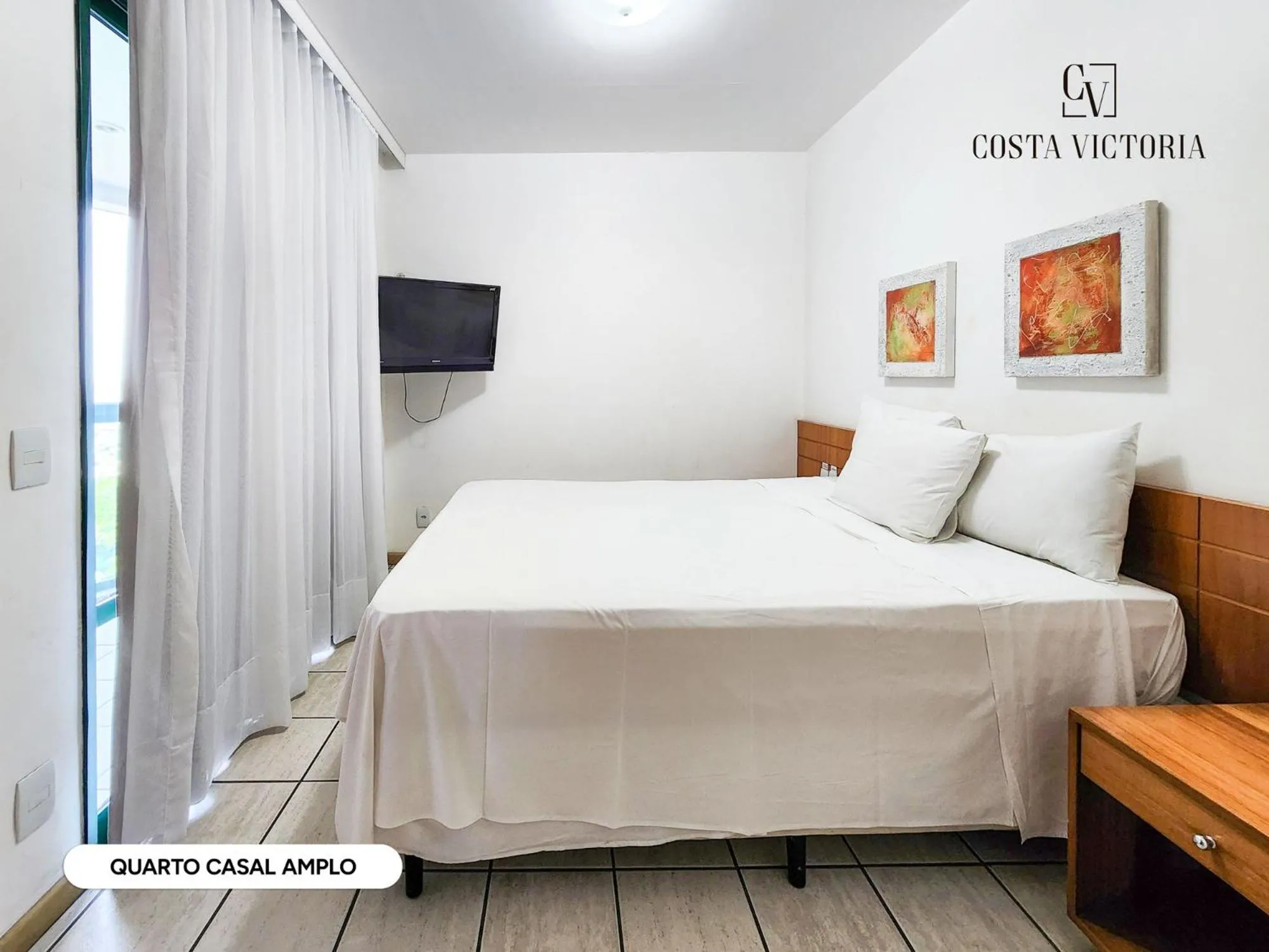 Bed in Hotel Costa Victória