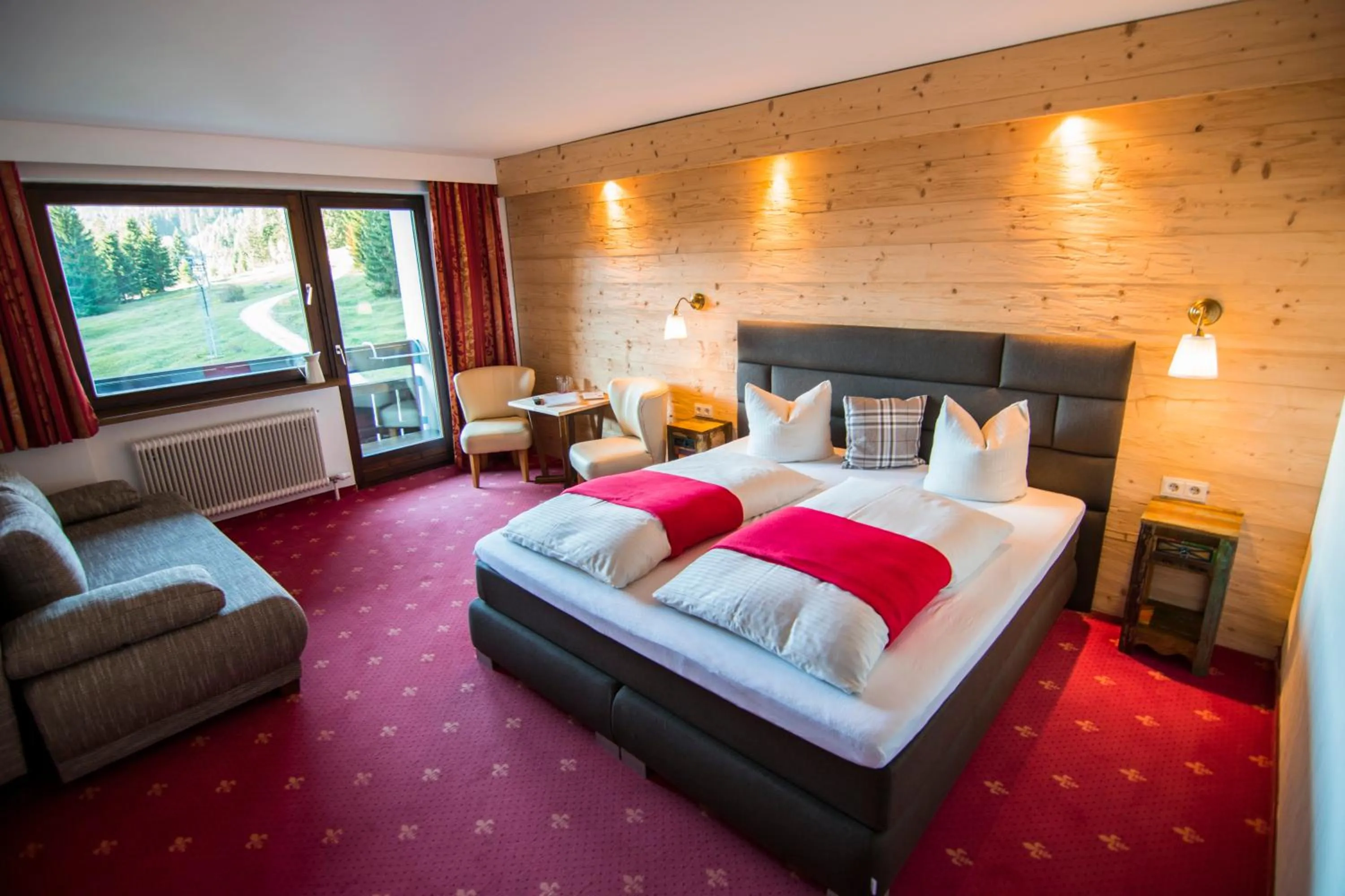 Bed in Hotel Berghof