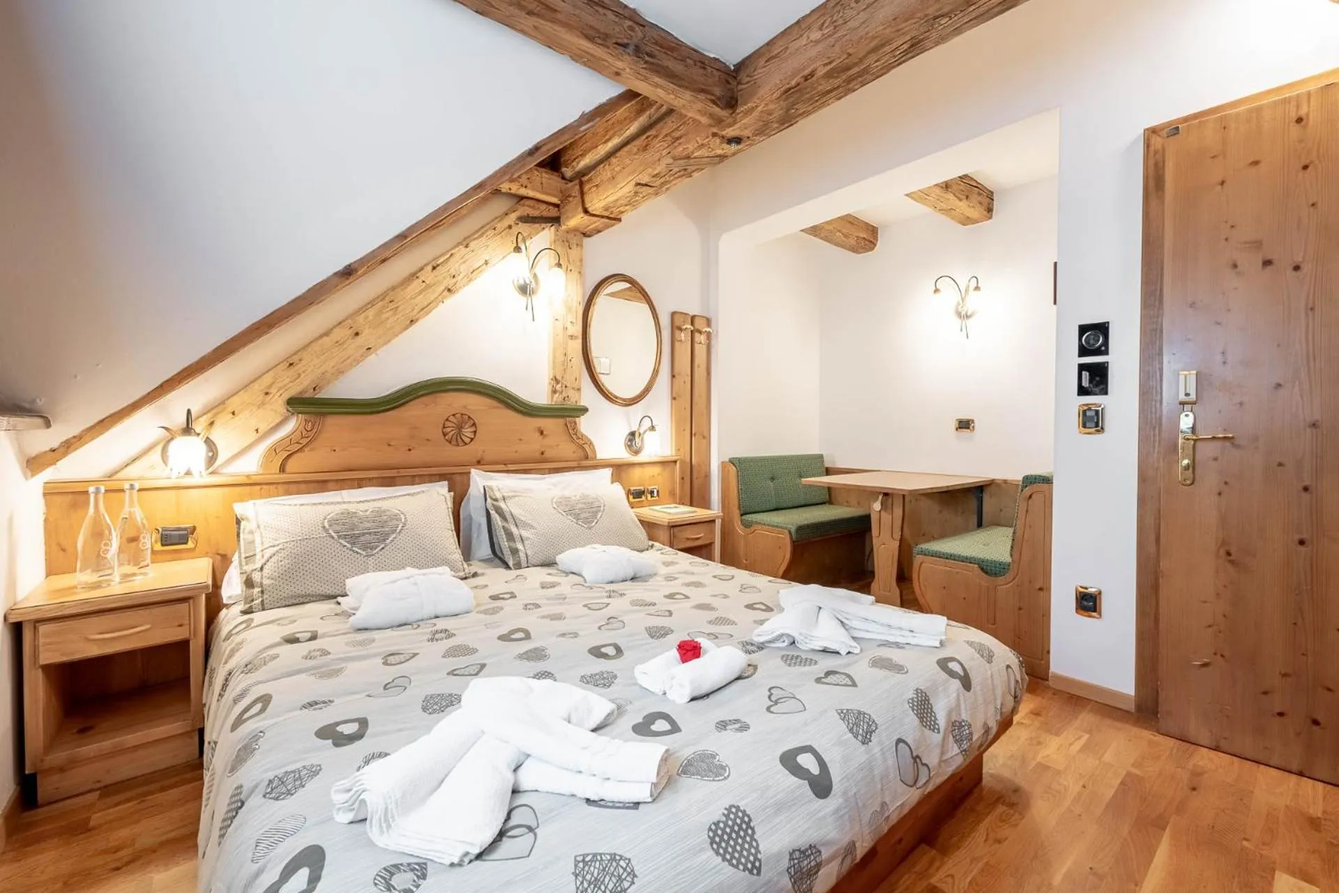 Bedroom, Bed in Hotel Dolomiti Schloss