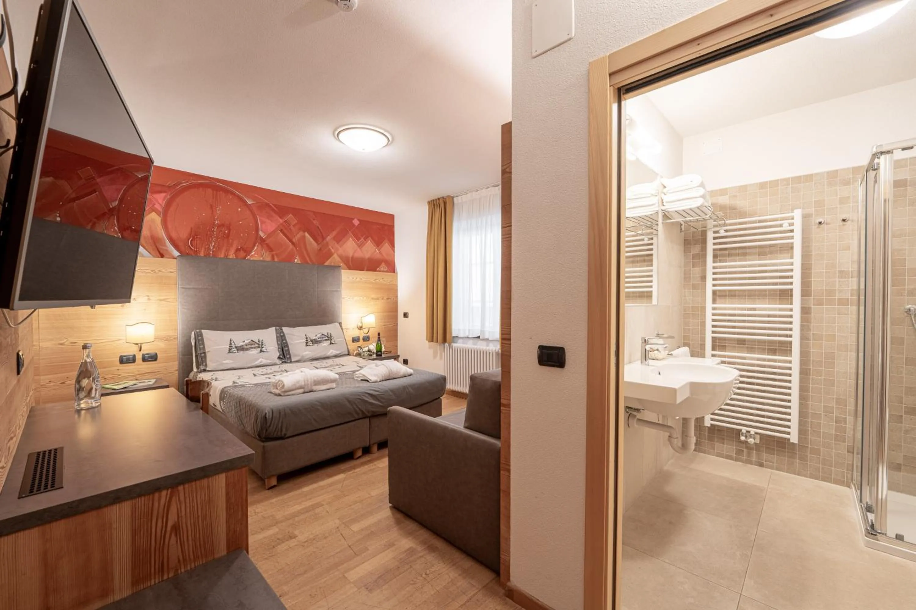 Bedroom, Bed in Hotel il Caminetto Sport