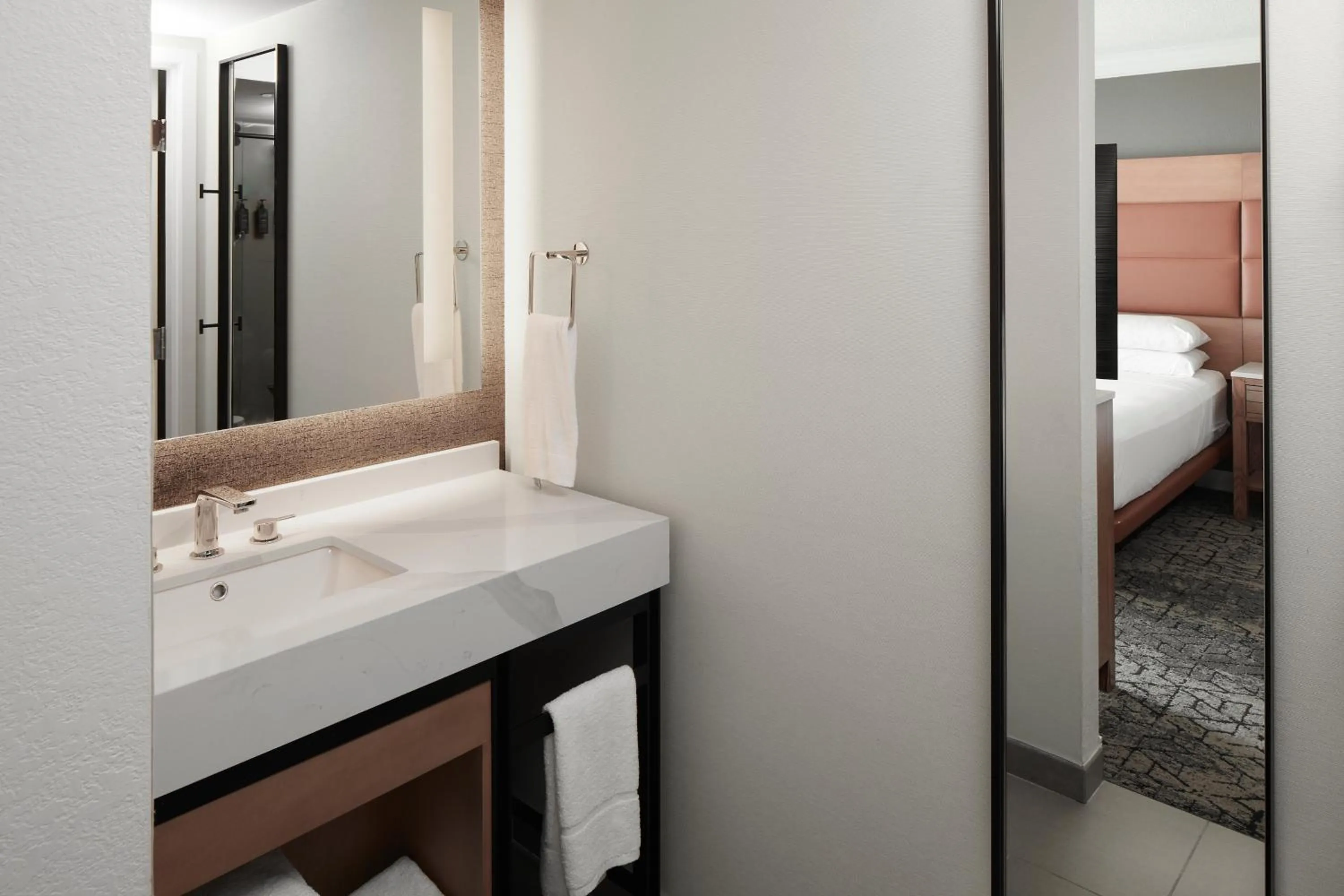 Bathroom, Bed in Sheraton Oceanfront Hotel