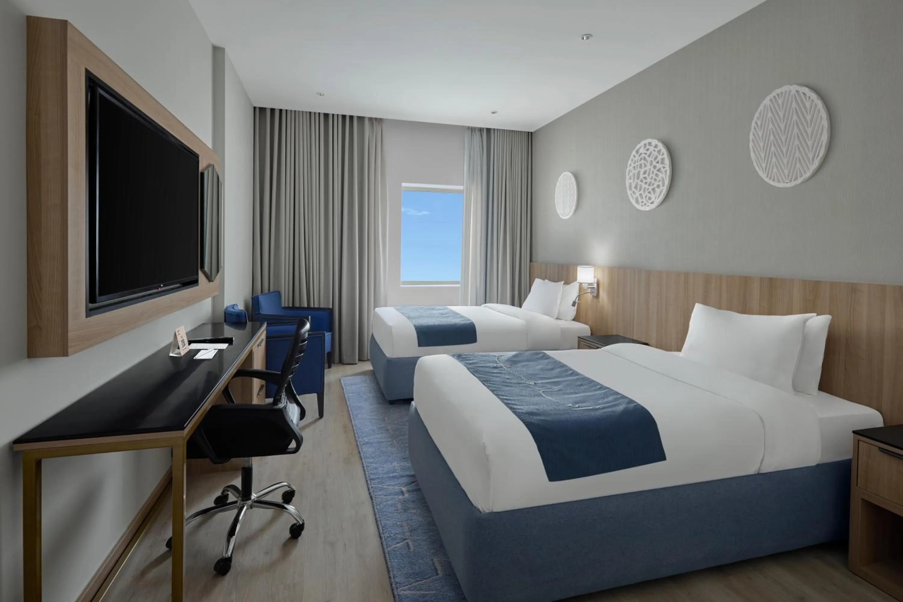 View (from property/room), Bed in Makarem Umm Al Qura Hotel