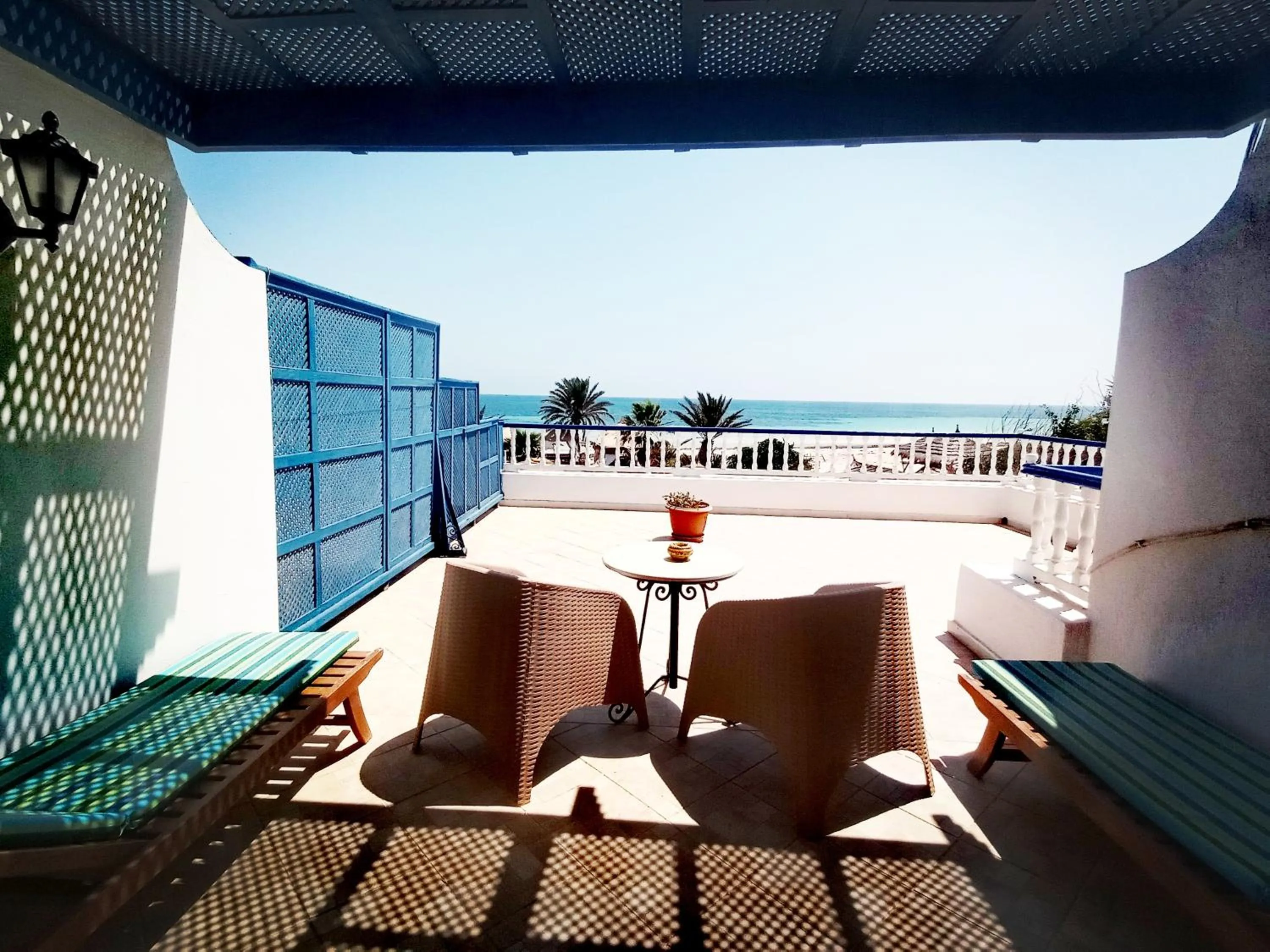 Balcony/Terrace in Hotel de charme et SPA Dar El Bhar