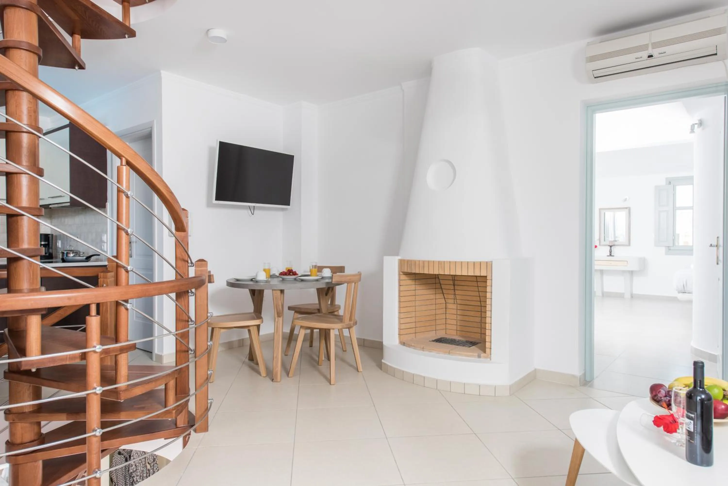 Seating area in Secret Earth Villas - Santorini