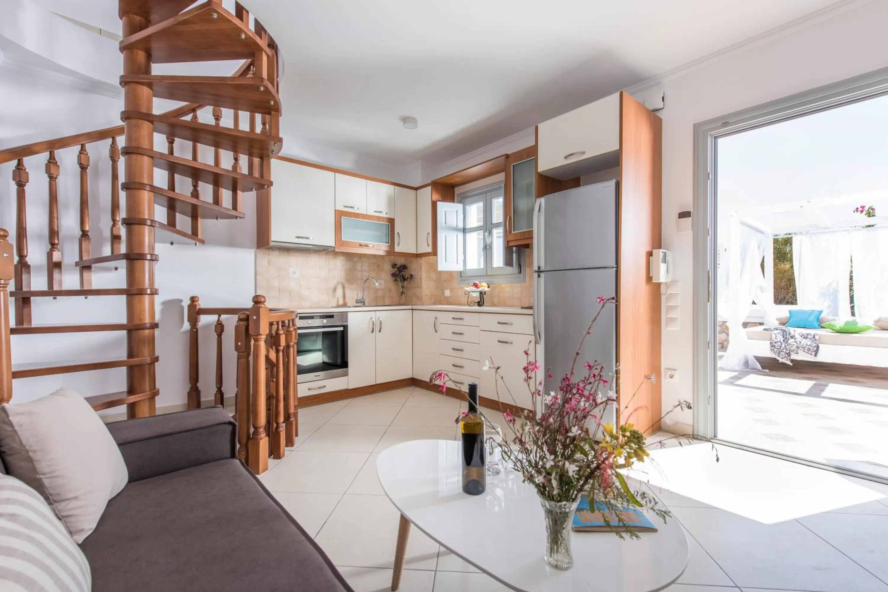 Seating area in Secret Earth Villas - Santorini