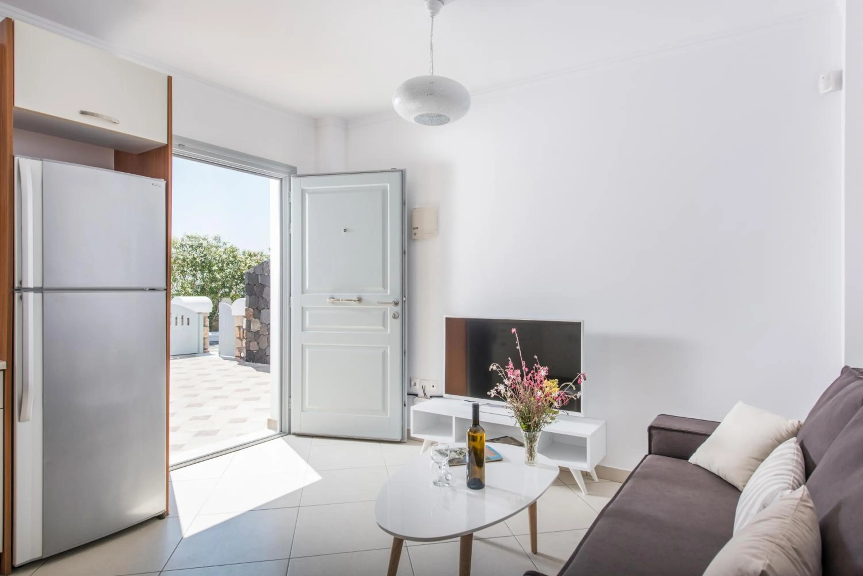 Seating area in Secret Earth Villas - Santorini