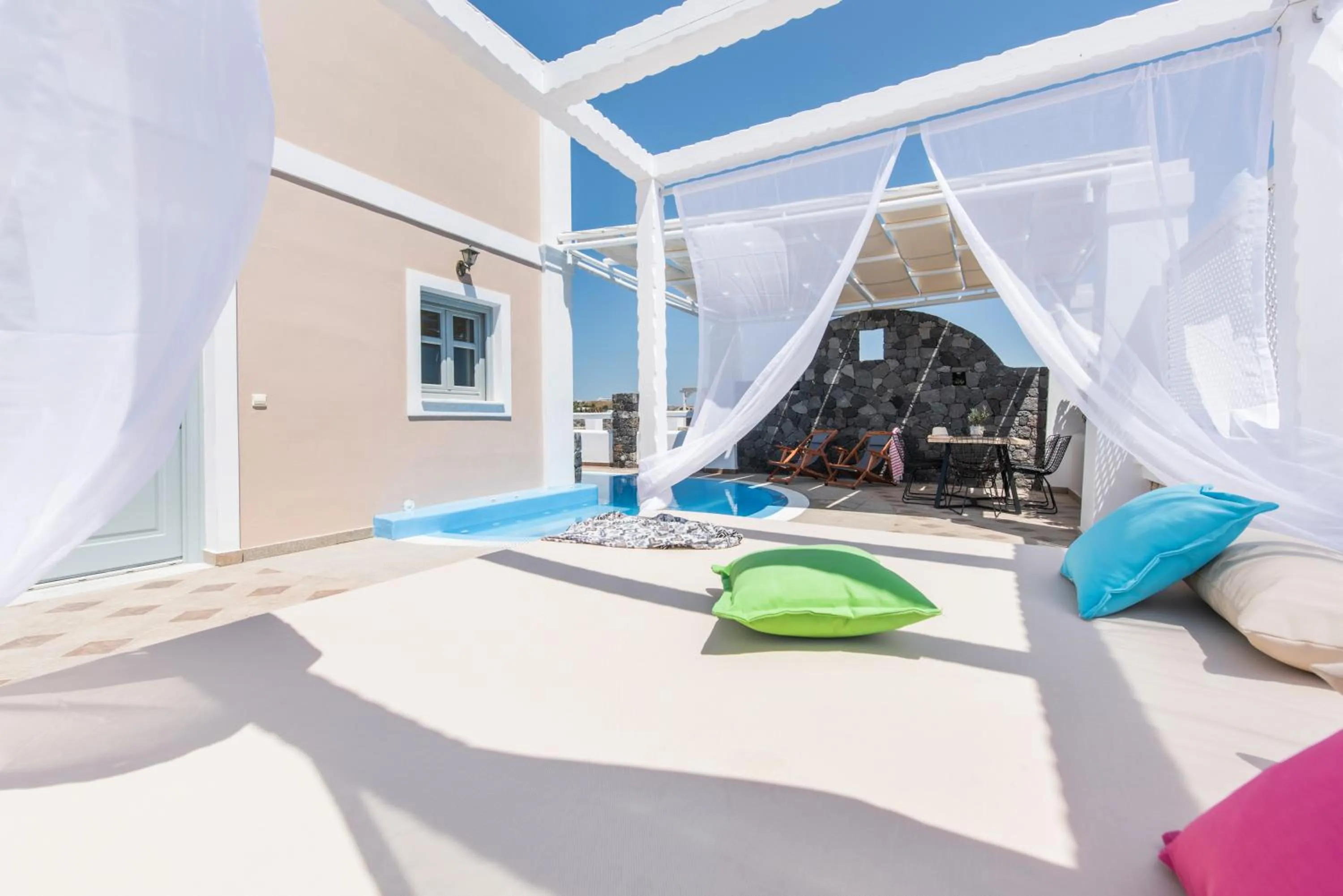 Patio in Secret Earth Villas - Santorini