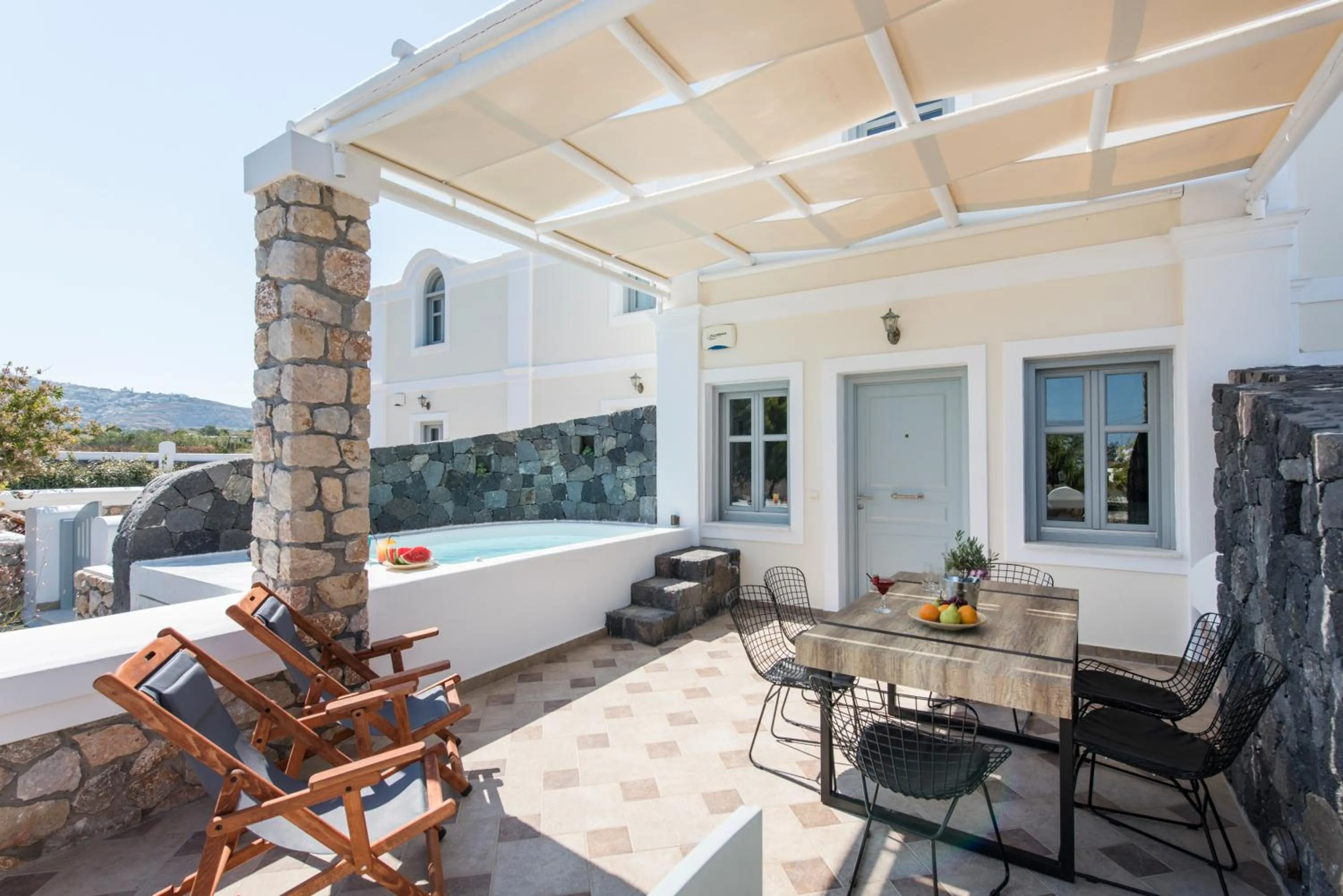 Patio in Secret Earth Villas - Santorini