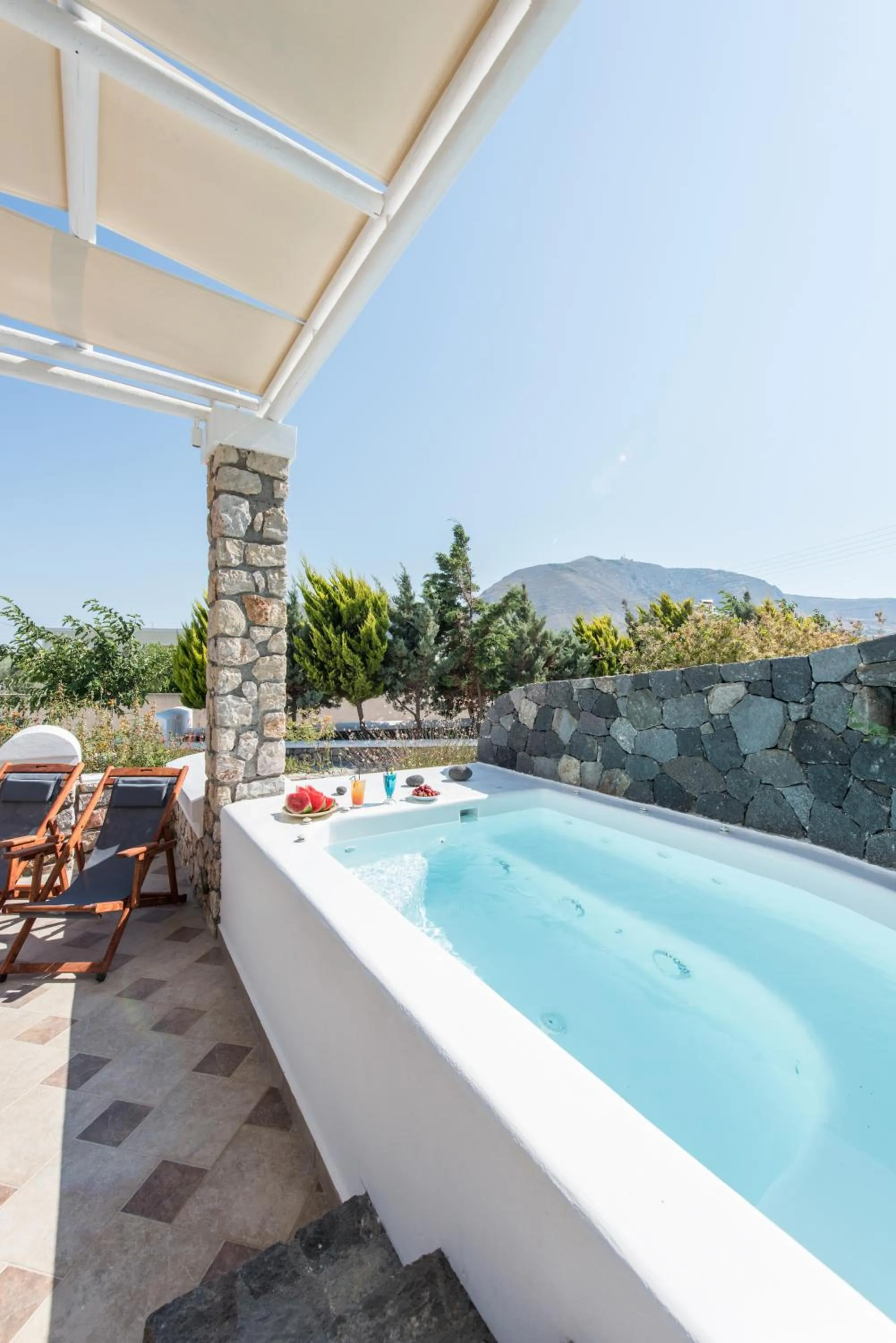 Patio in Secret Earth Villas - Santorini