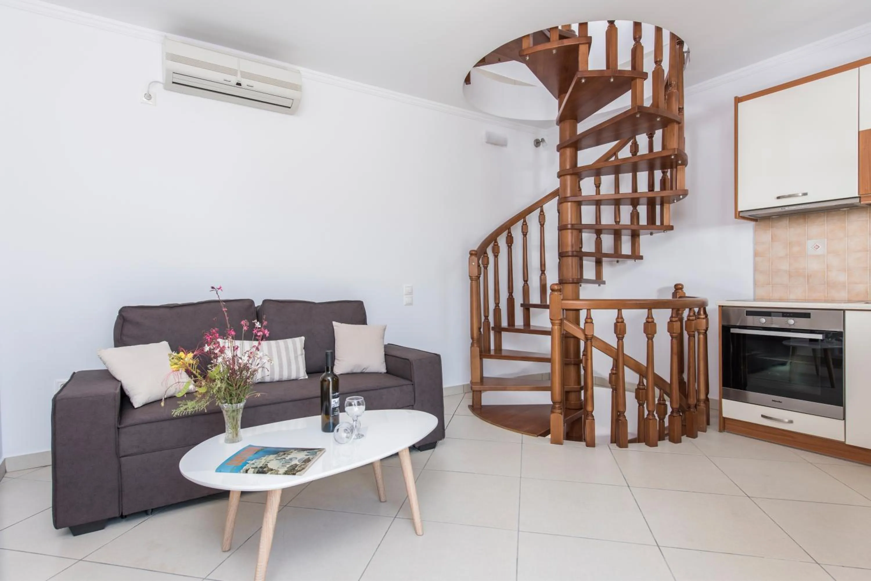 Seating area in Secret Earth Villas - Santorini