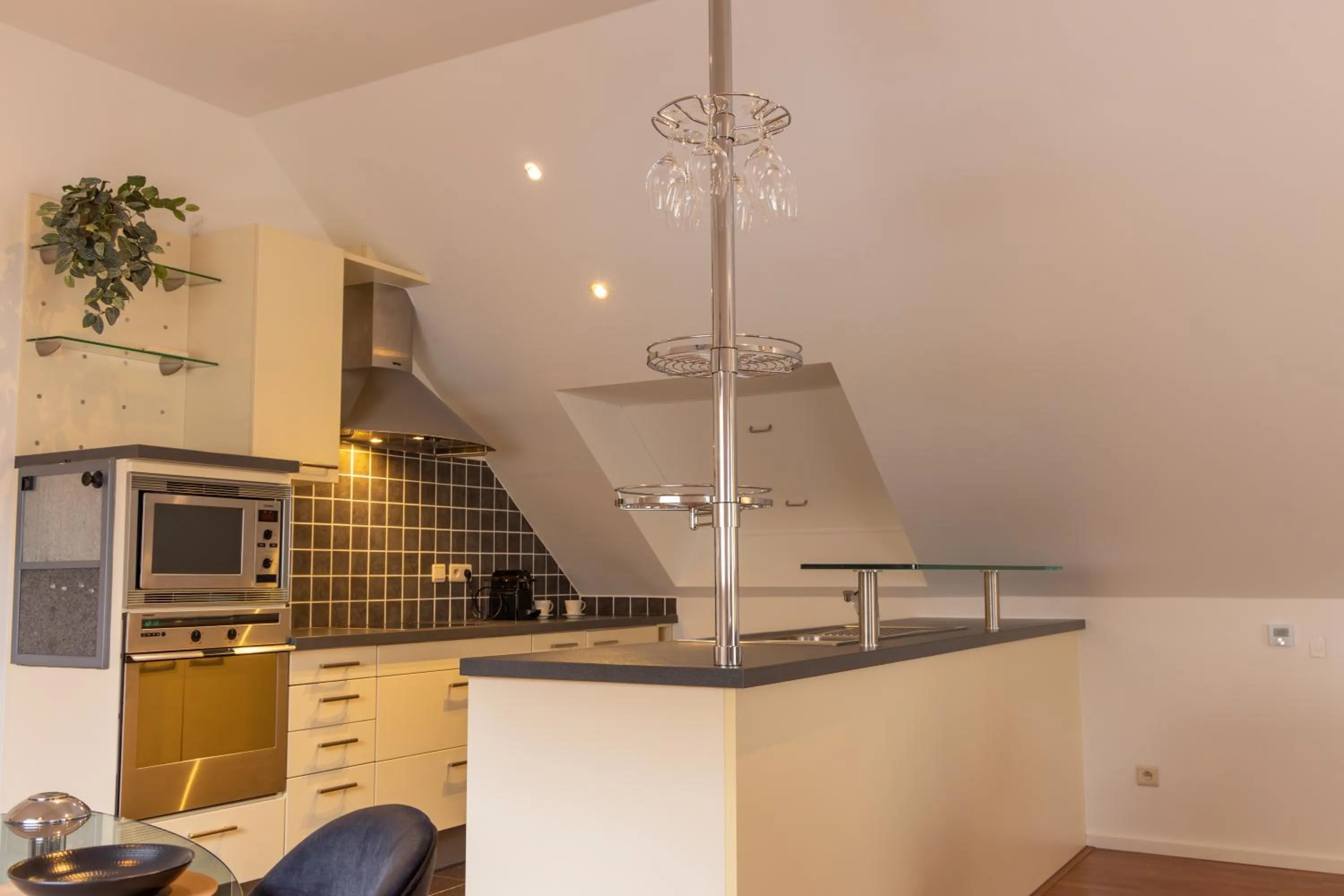 Kitchen or kitchenette in Hotel & Apartments Bibois Leuven