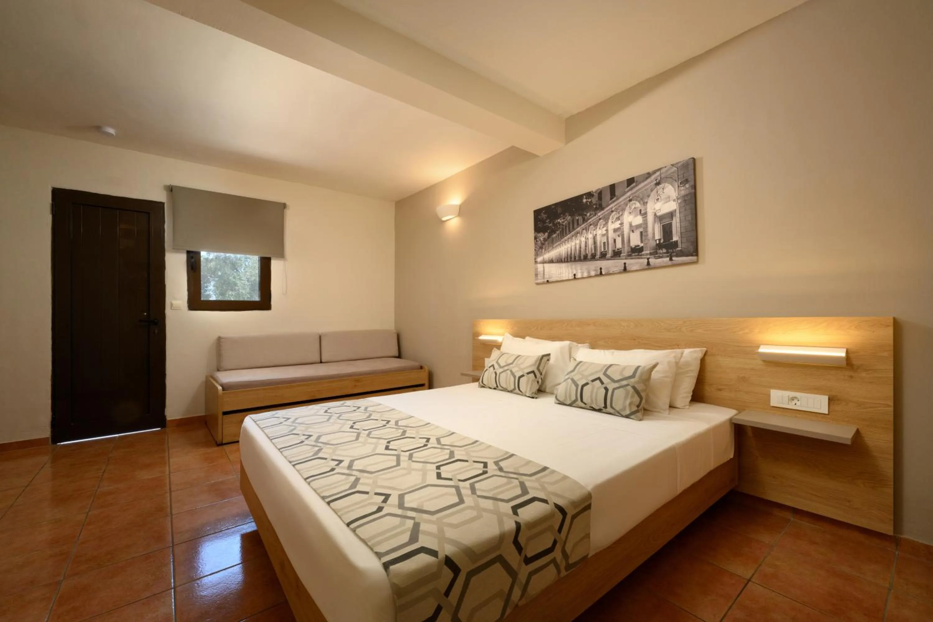 Bedroom, Bed in Sunshine Corfu Hotel And Spa