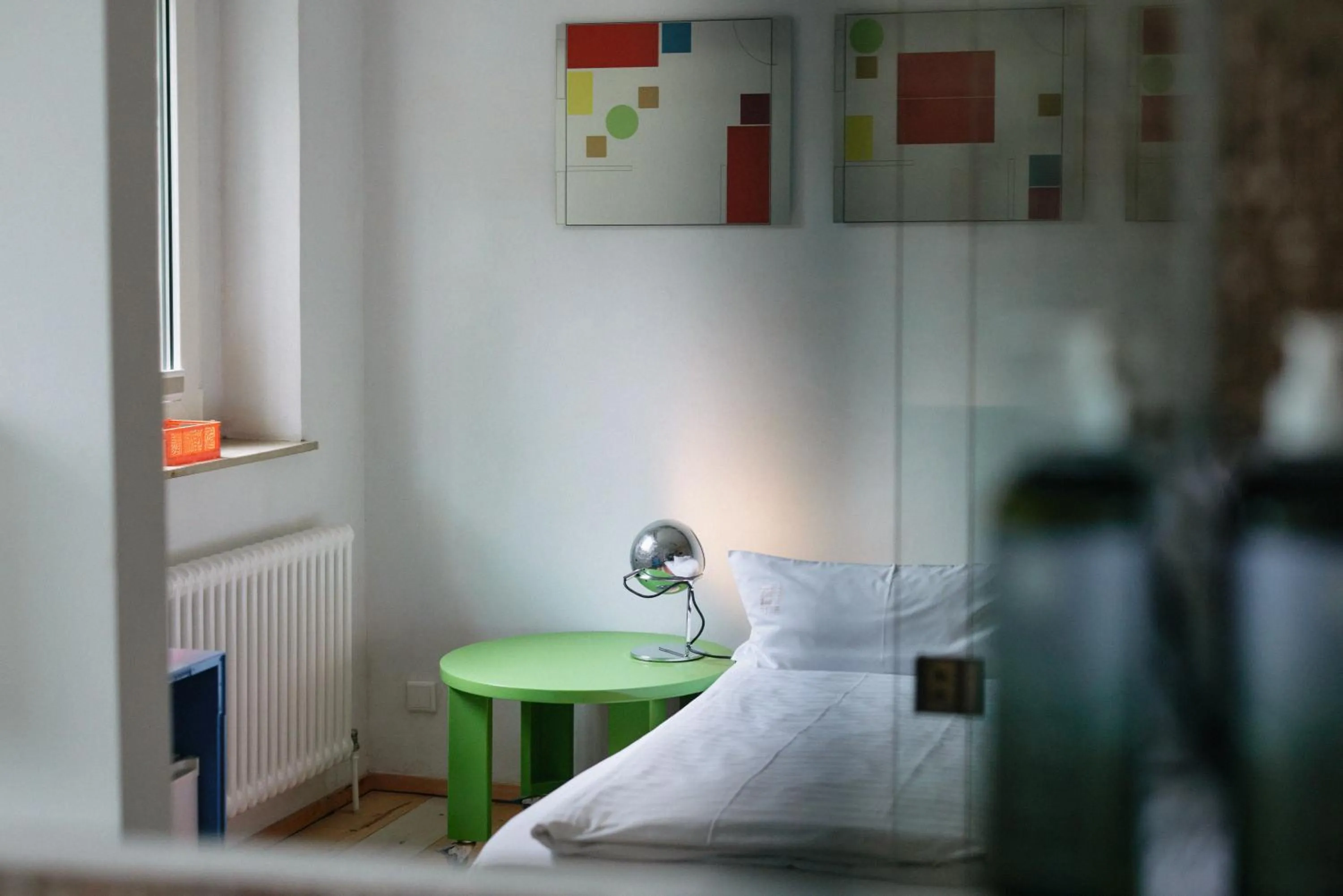 Bedroom, Bed in 18Arts Hotel - Living in a Gallery!