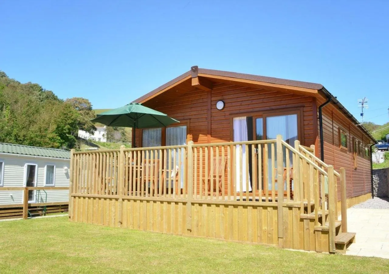 Patio in Bovisand Lodge Holiday Park, Beachside Location & Indoor Heated Pool