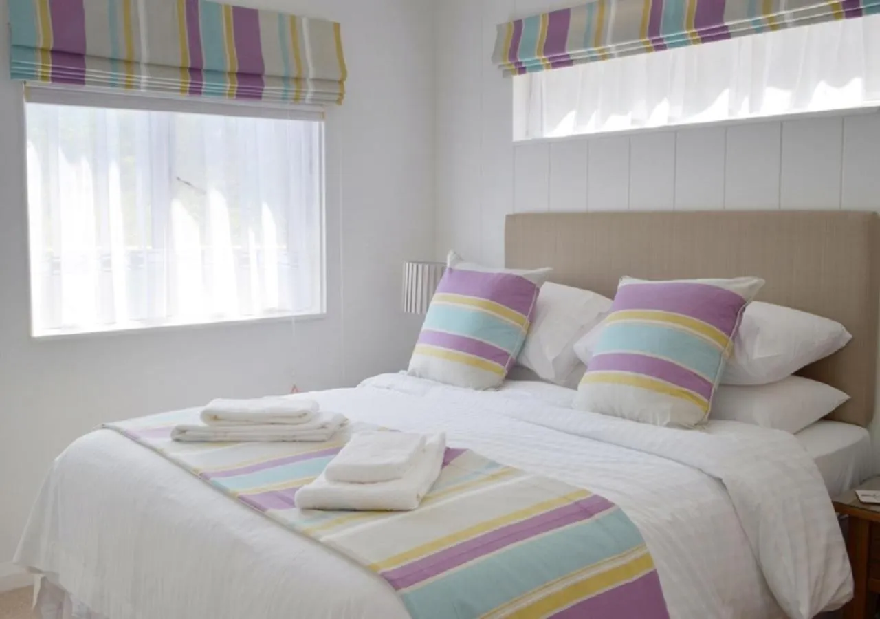 Bedroom, Bed in Bovisand Lodge Holiday Park, Beachside Location & Indoor Heated Pool