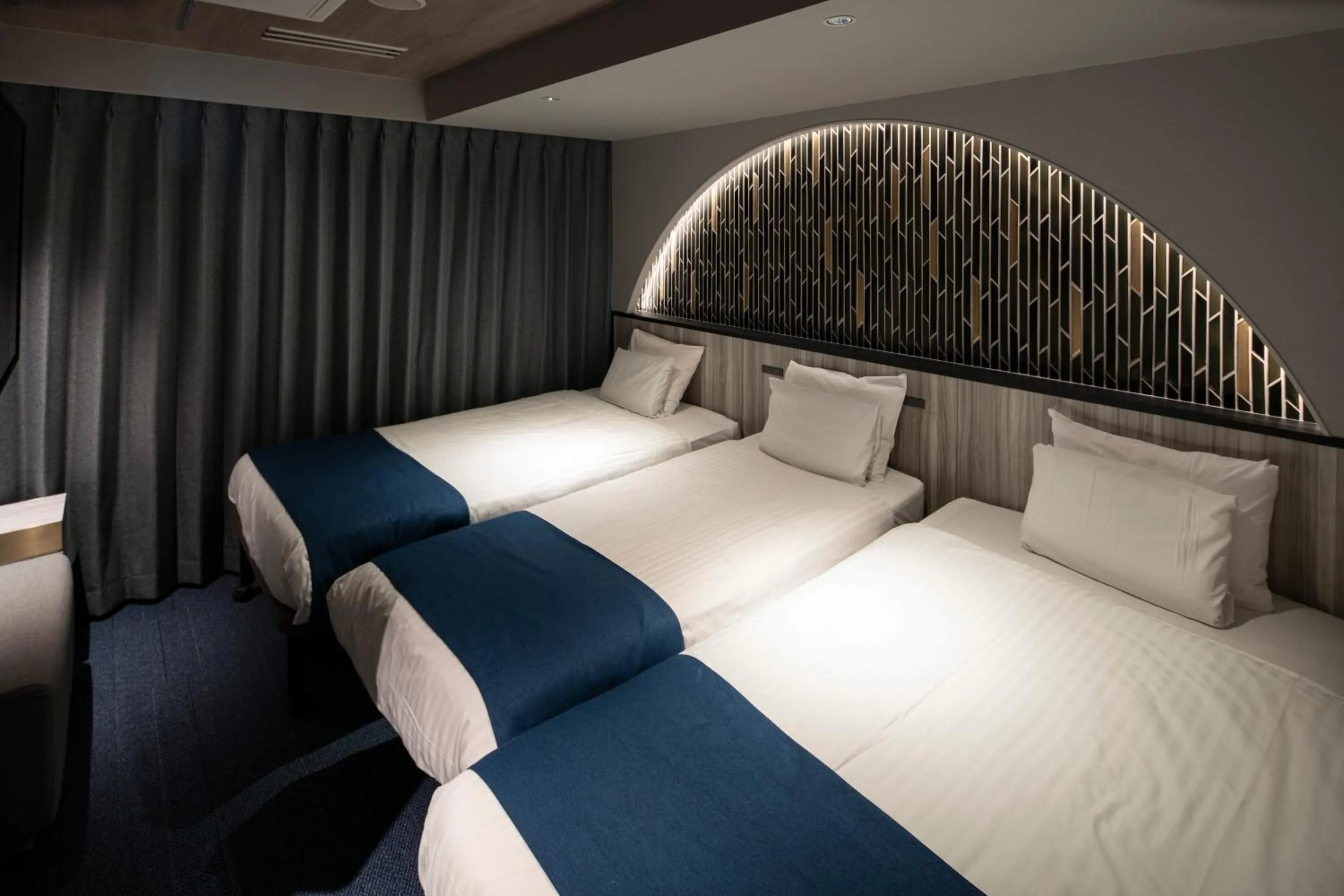 Photo of the whole room, Bed in Dotonbori Hotel