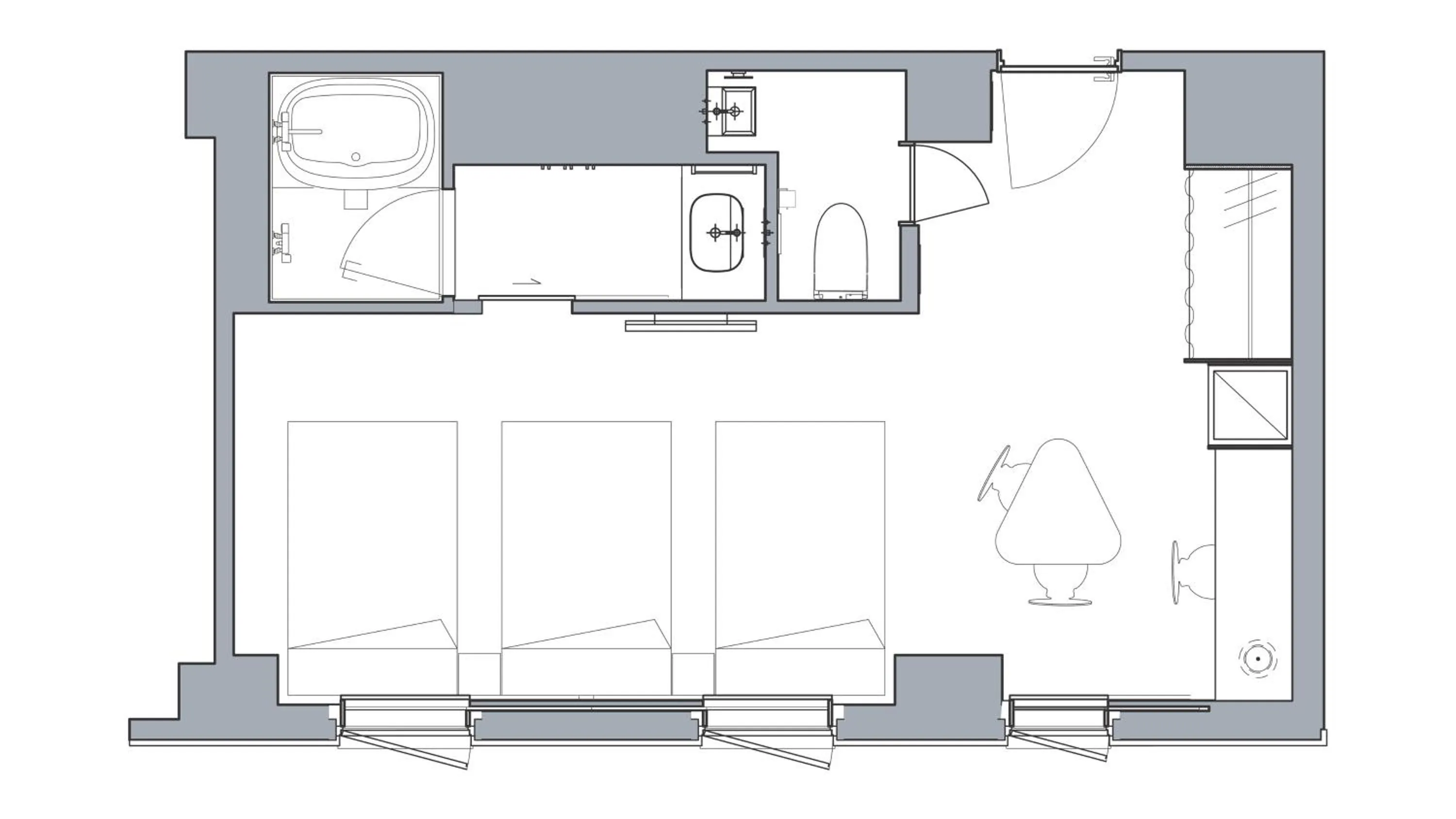 Photo of the whole room in Shin-Osaka Station Hotel