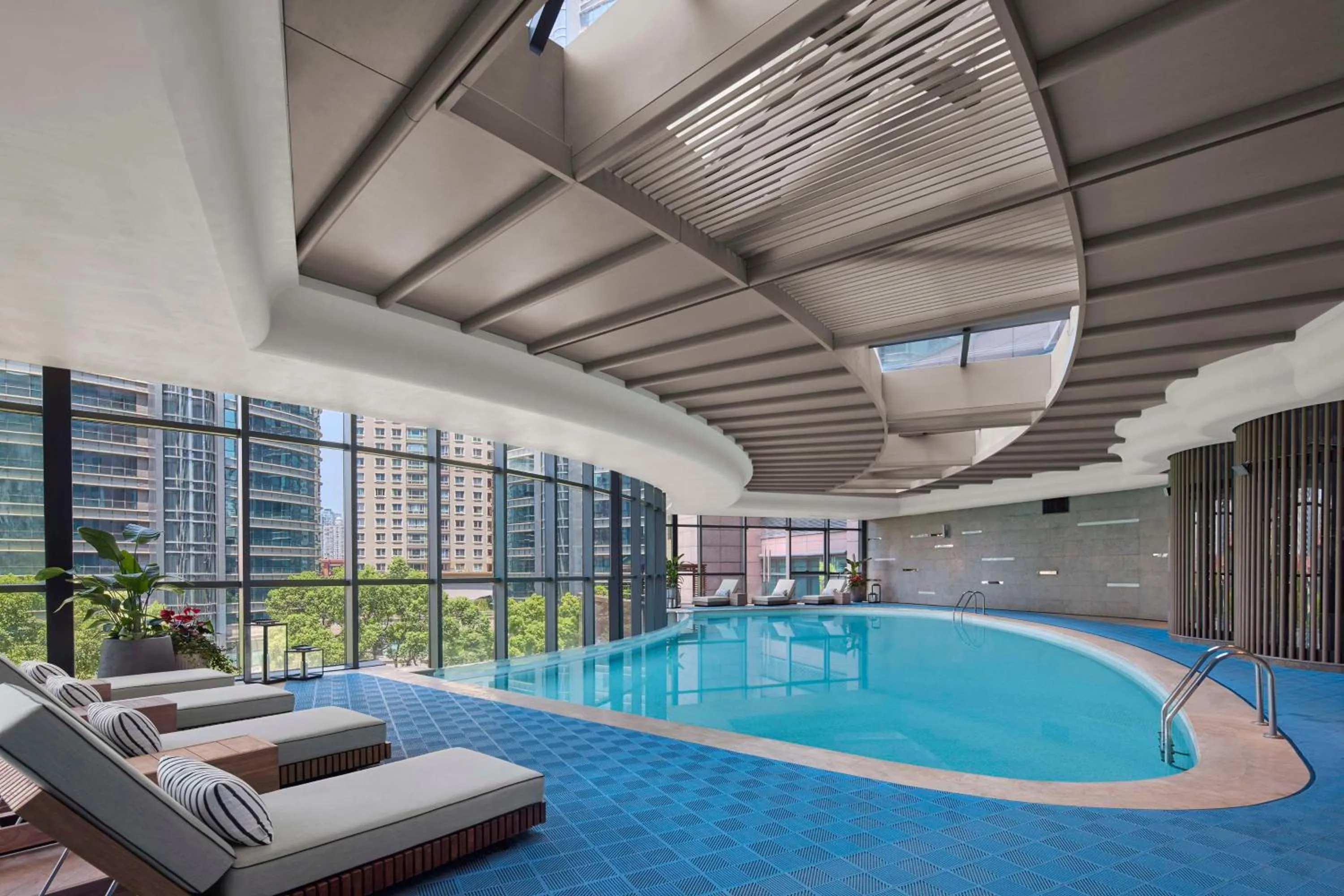 Pool view in Hilton Shanghai City Center